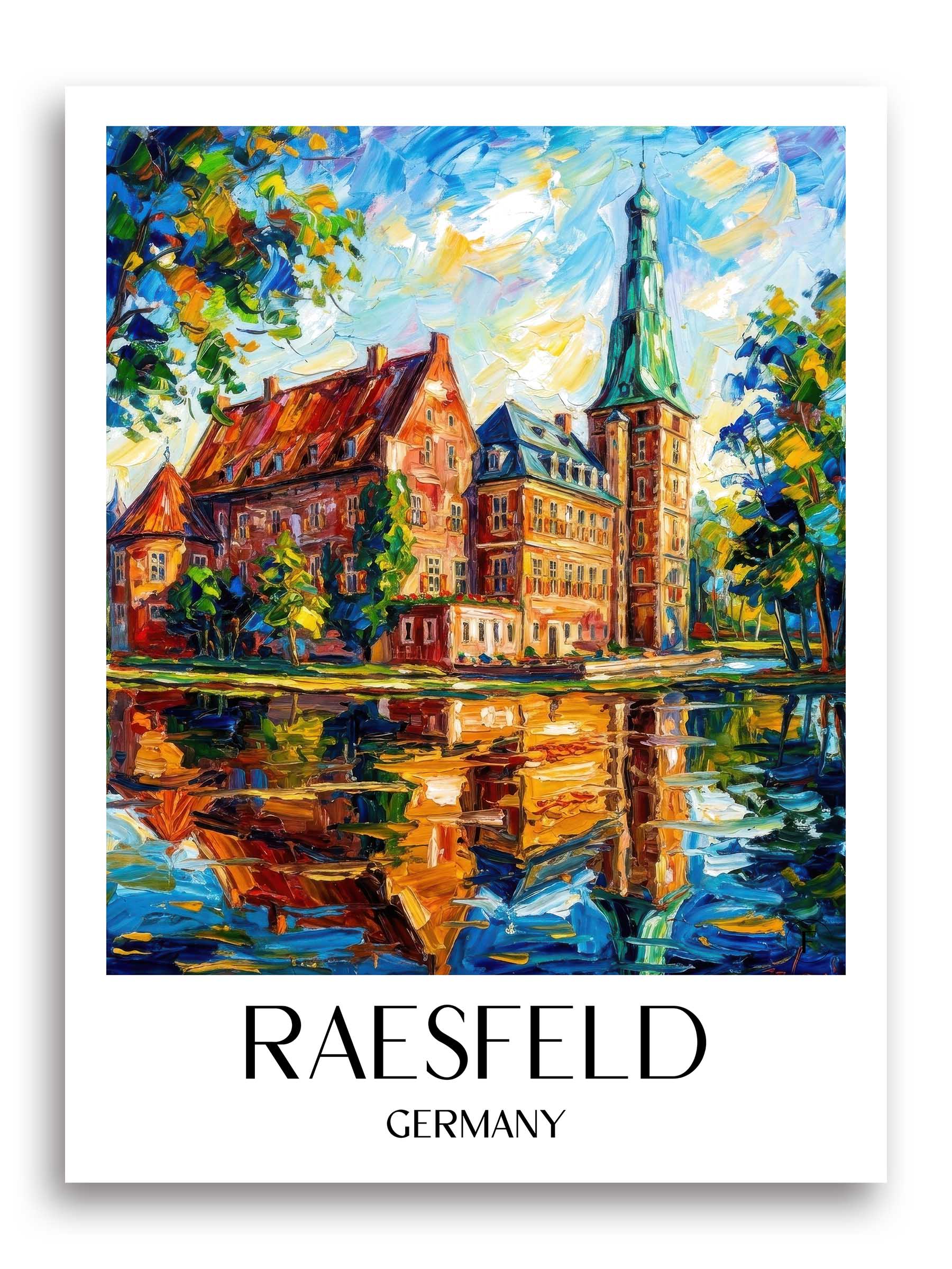 Raesfeld Poster - Niederrhein - Deutschland Kunstdruck - Ölgemälde von A4 bis A1 - favplace