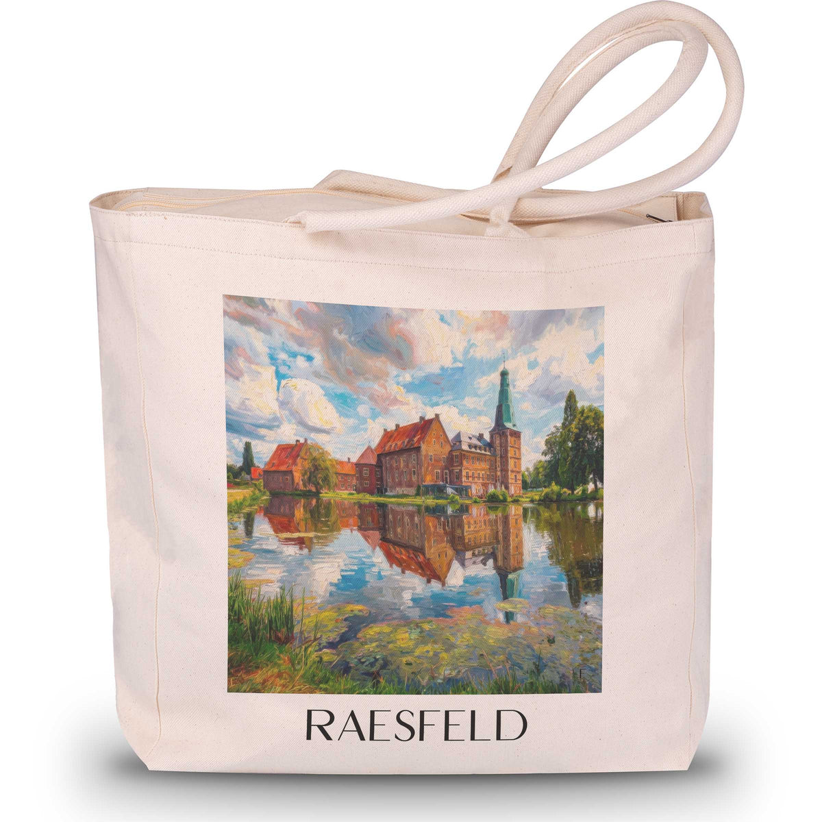 raesfeld-münsterland-deutschland-einkaufstasche-oil-painting-oelgemaelde