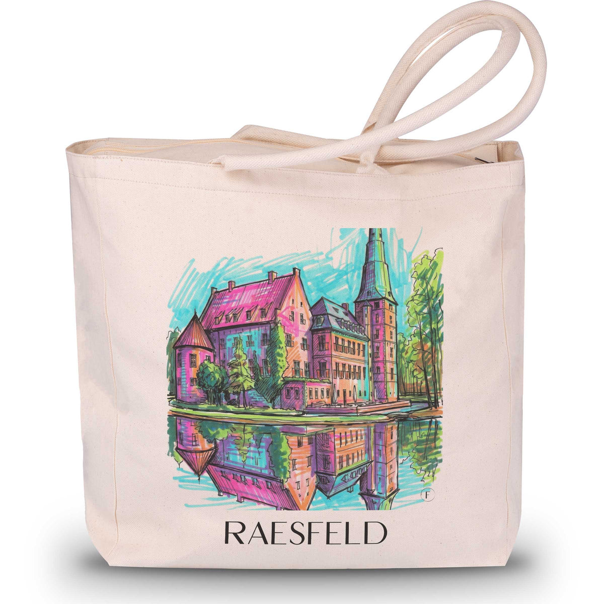 Raesfeld Shopping Tasche - Niederrhein - Deutschland Tote Bag - Einkaufstasche im Tag Graffiti Stil - favplace