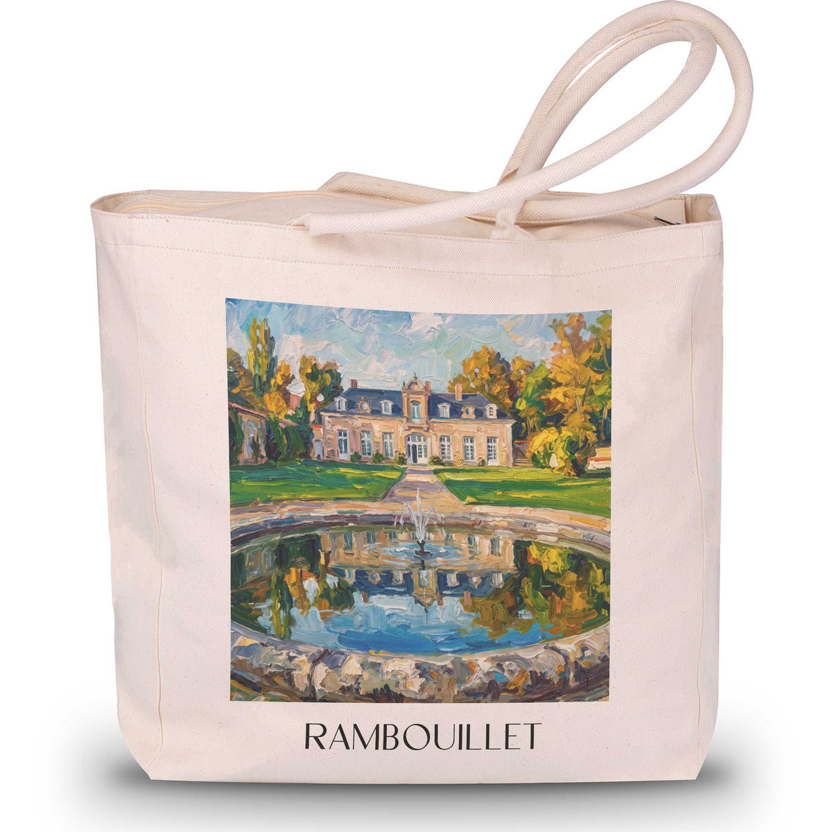 Rambouillet Shopping Tasche - Île-de-France - Frankreich Tote Bag - Einkaufstasche im Ölgemälde Stil - favplace