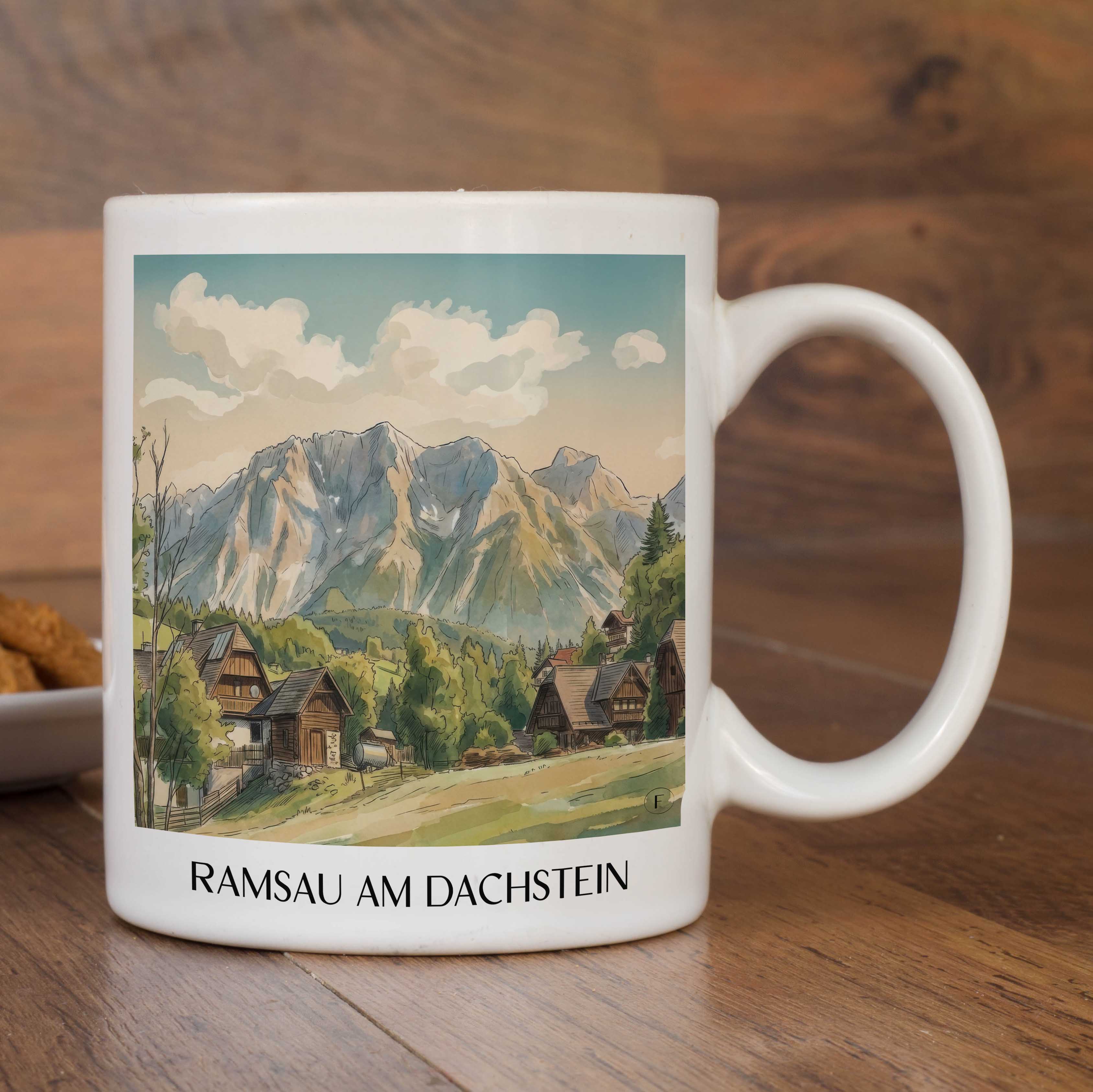 ramsau-am-dachstein-steiermark-österreich-kaffeebecher-aquarell