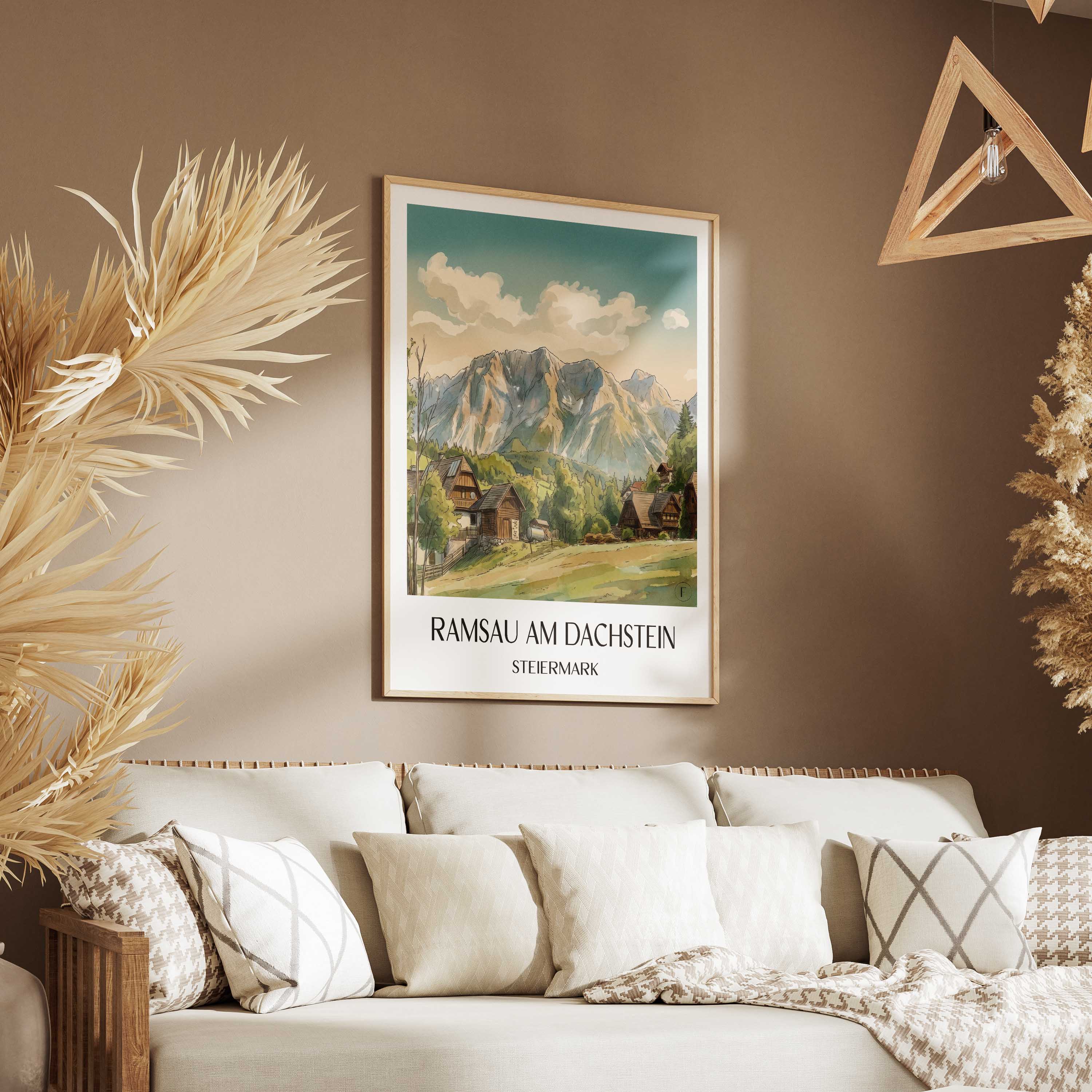 ramsau-am-dachstein-steiermark-österreich-poster-aquarell