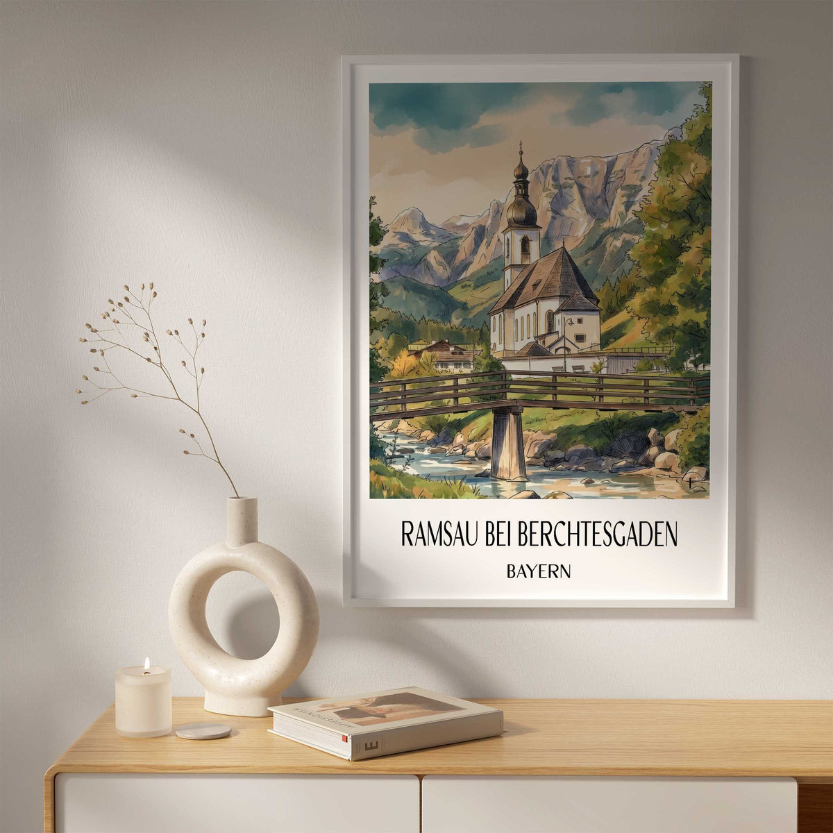 ramsau-bei-berchtesgaden-bayern-deutschland-poster-aquarell