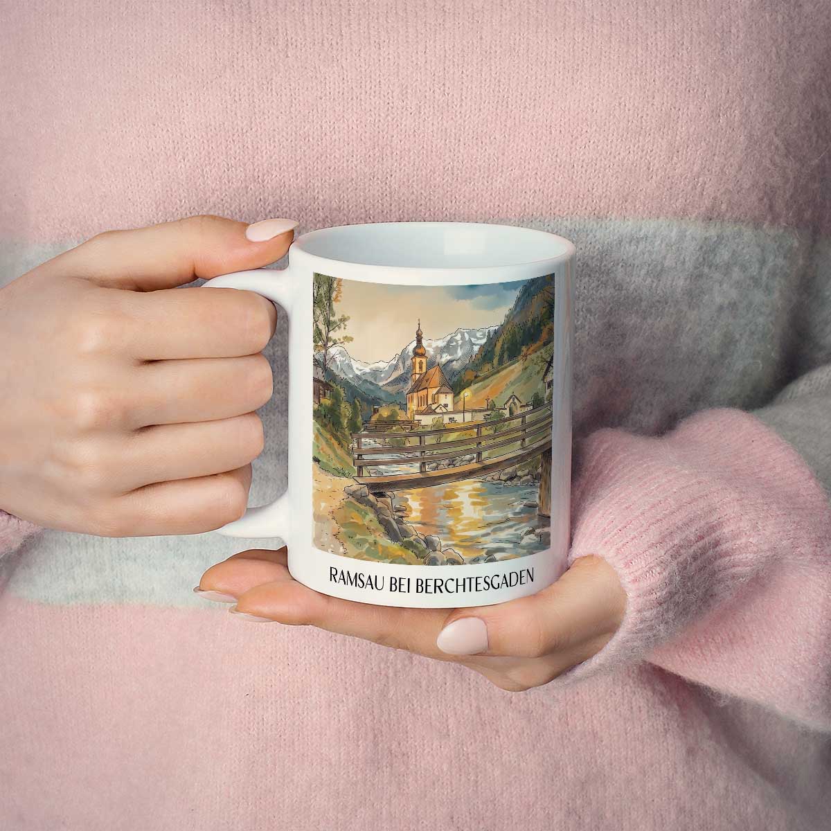 ramsau-bei-berchtesgaden-(bei-nacht)-bayern-deutschland-kaffeebecher-aquarell
