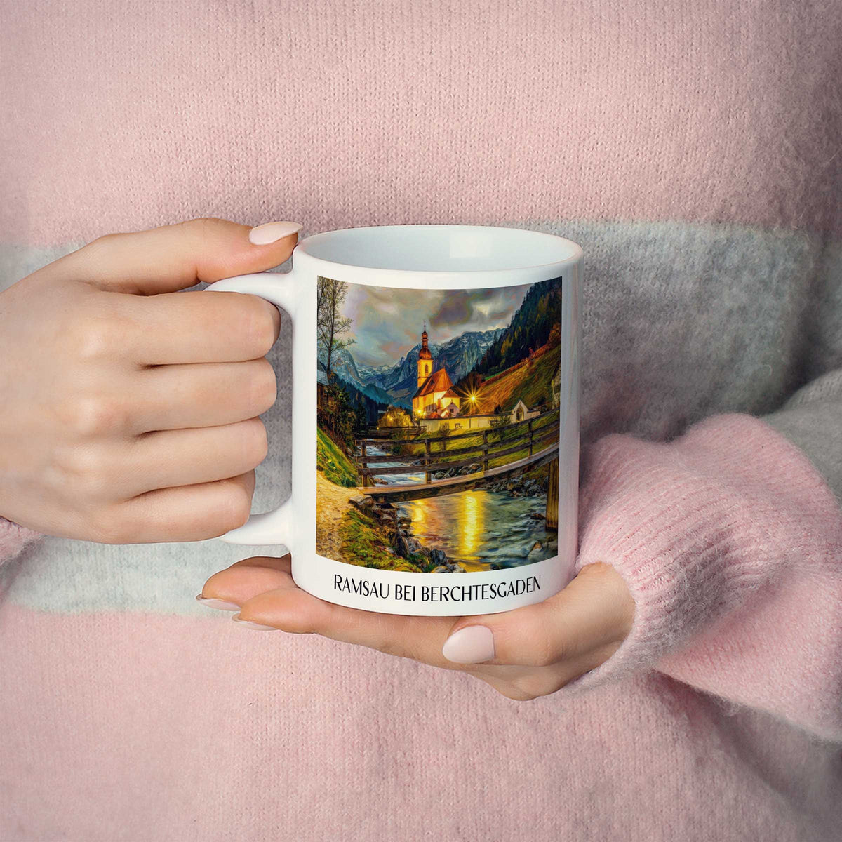 ramsau-bei-berchtesgaden-(bei-nacht)-bayern-deutschland-kaffeebecher-oil-painting-oelgemaelde