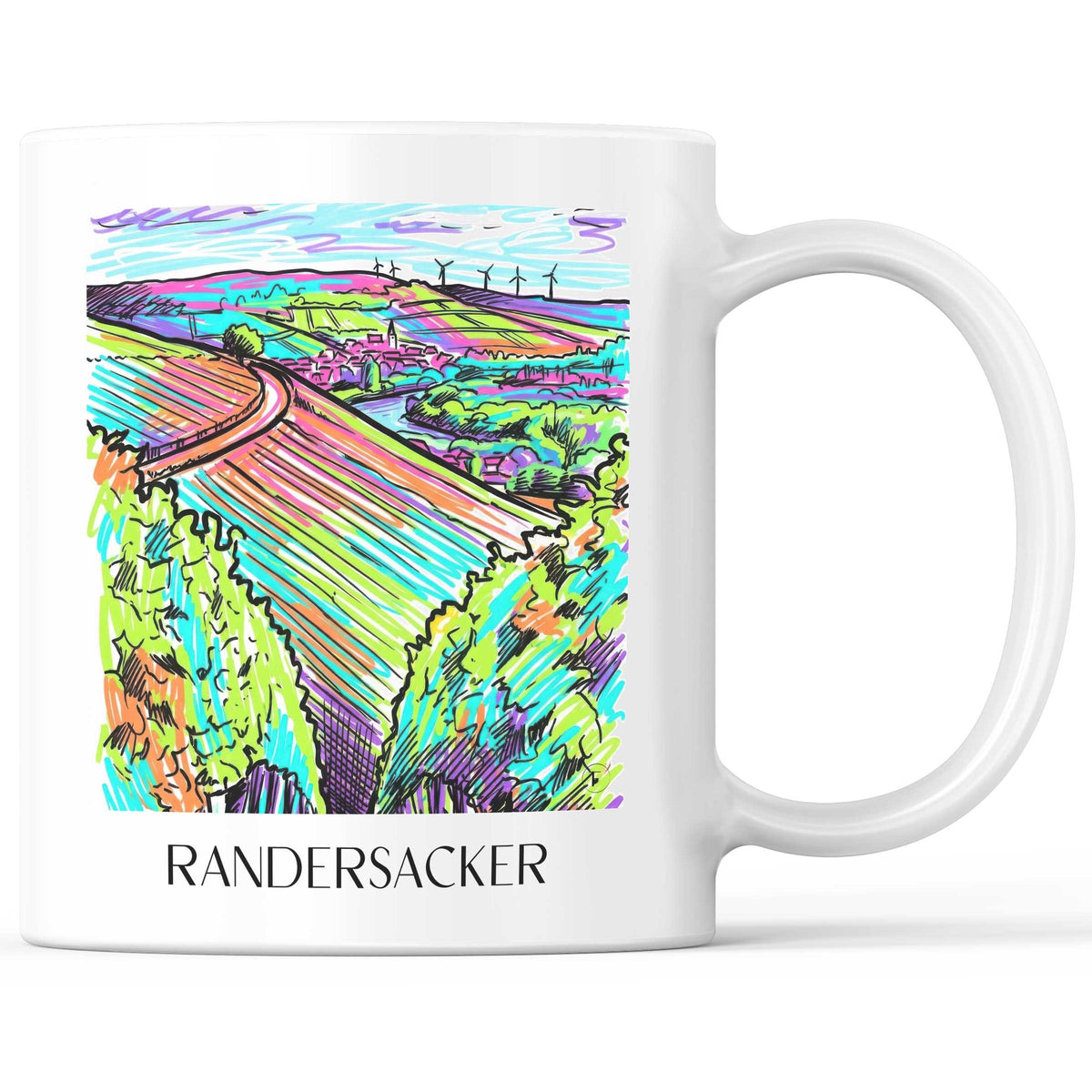 Randersacker Kaffeebecher - Würzburg - Deutschland Becher - Kaffeetasse im Tag Graffiti Stil - favplace