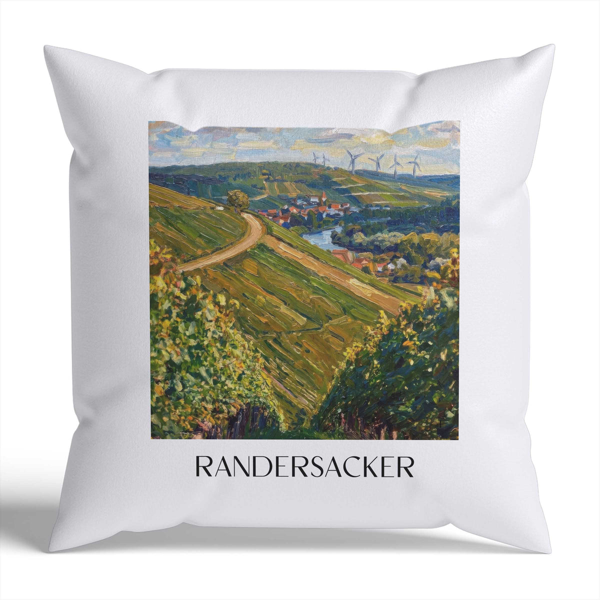 Randersacker Kissenhülle - Zierkissen Bezug - Würzburg - Deutschland Kissen bzw. Kissenbezug im Ölgemälde Stil - favplace