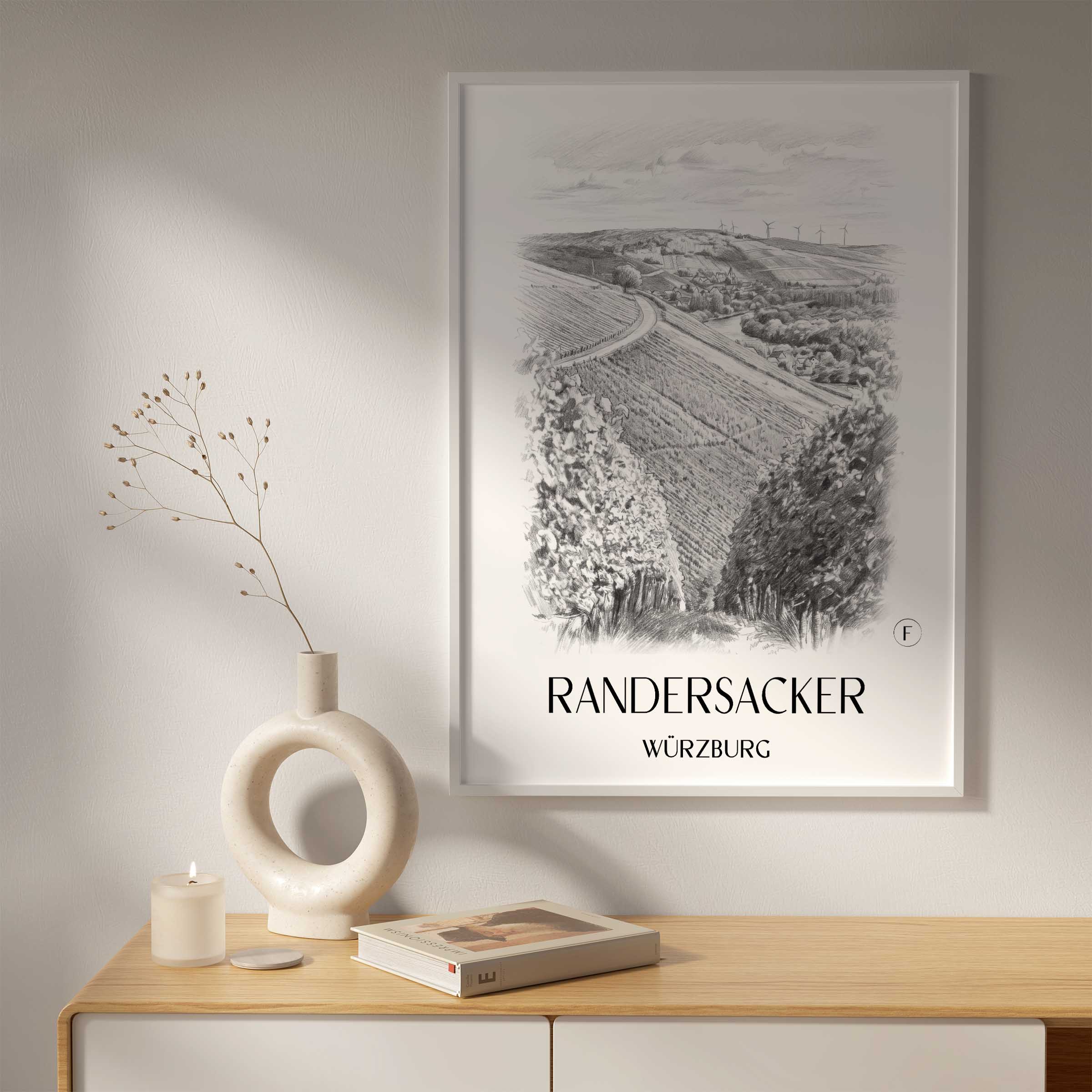 randersacker-würzburg-deutschland-poster-bleistift-zeichnung-drawing