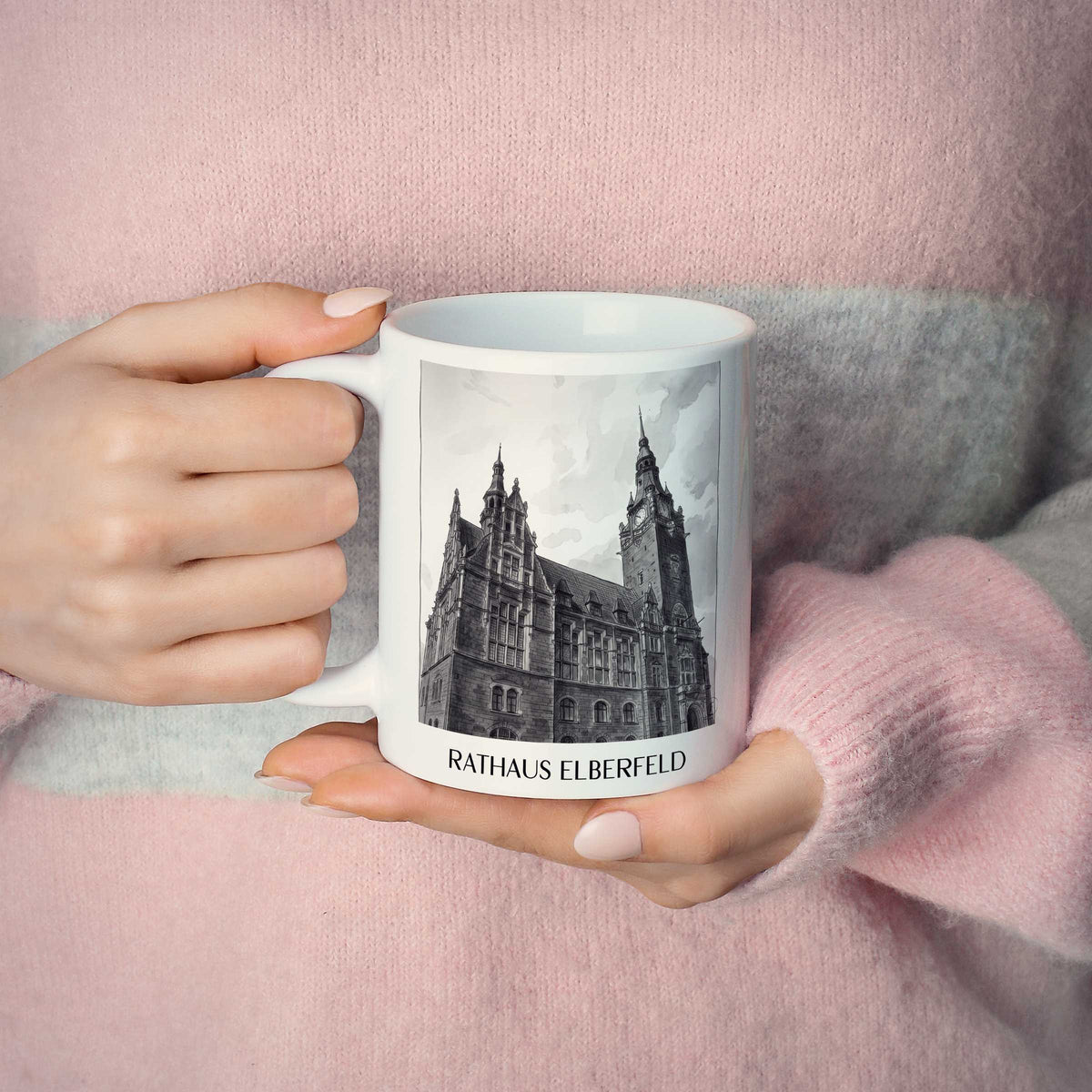 rathaus-elberfeld-wuppertal-deutschland-kaffeebecher-aquarell-schwarz-weiss
