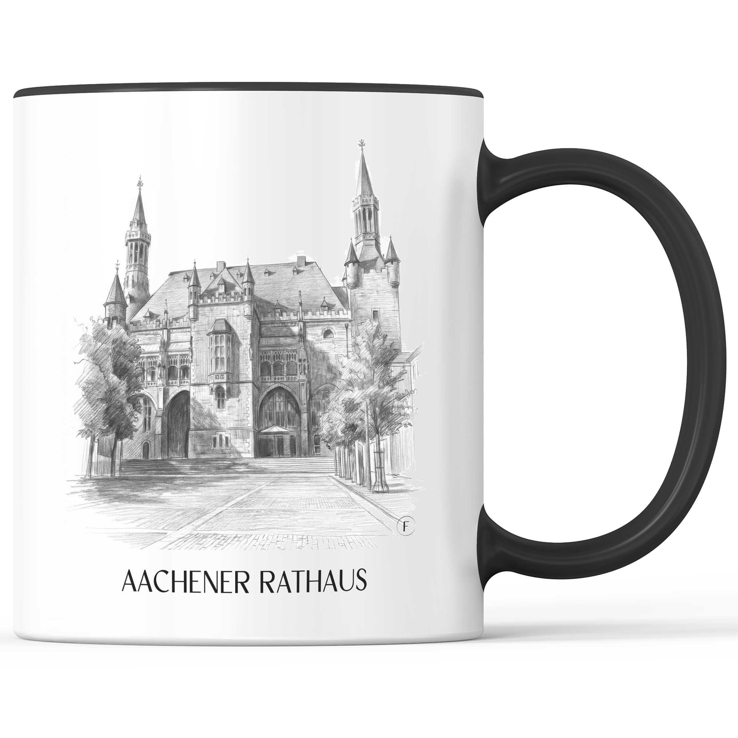 rathaus--aachen-deutschland-kaffeebecher-bleistift-zeichnung-drawing