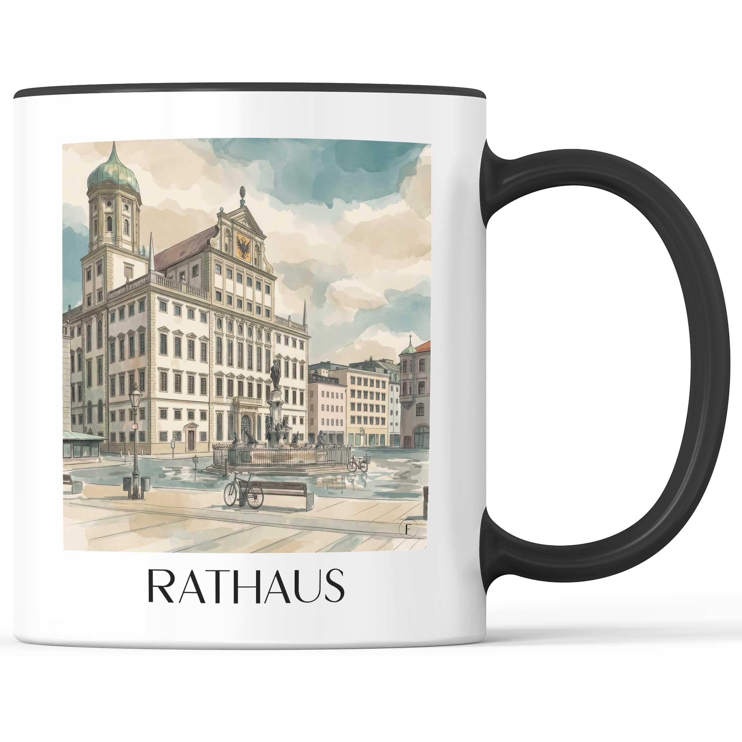 rathaus-augsburg-deutschland-kaffeebecher-aquarell