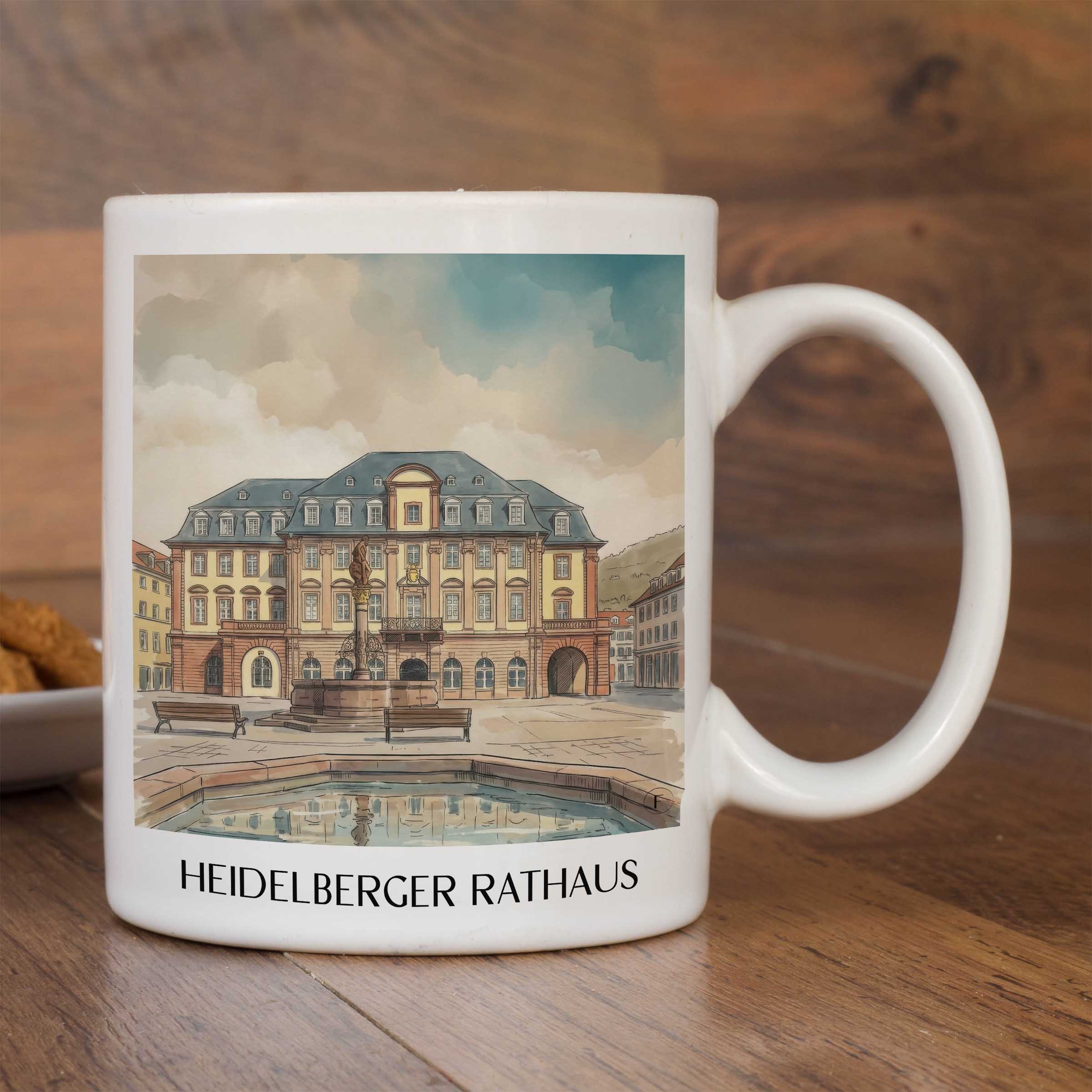 rathaus-heidelberg-deutschland-kaffeebecher-aquarell