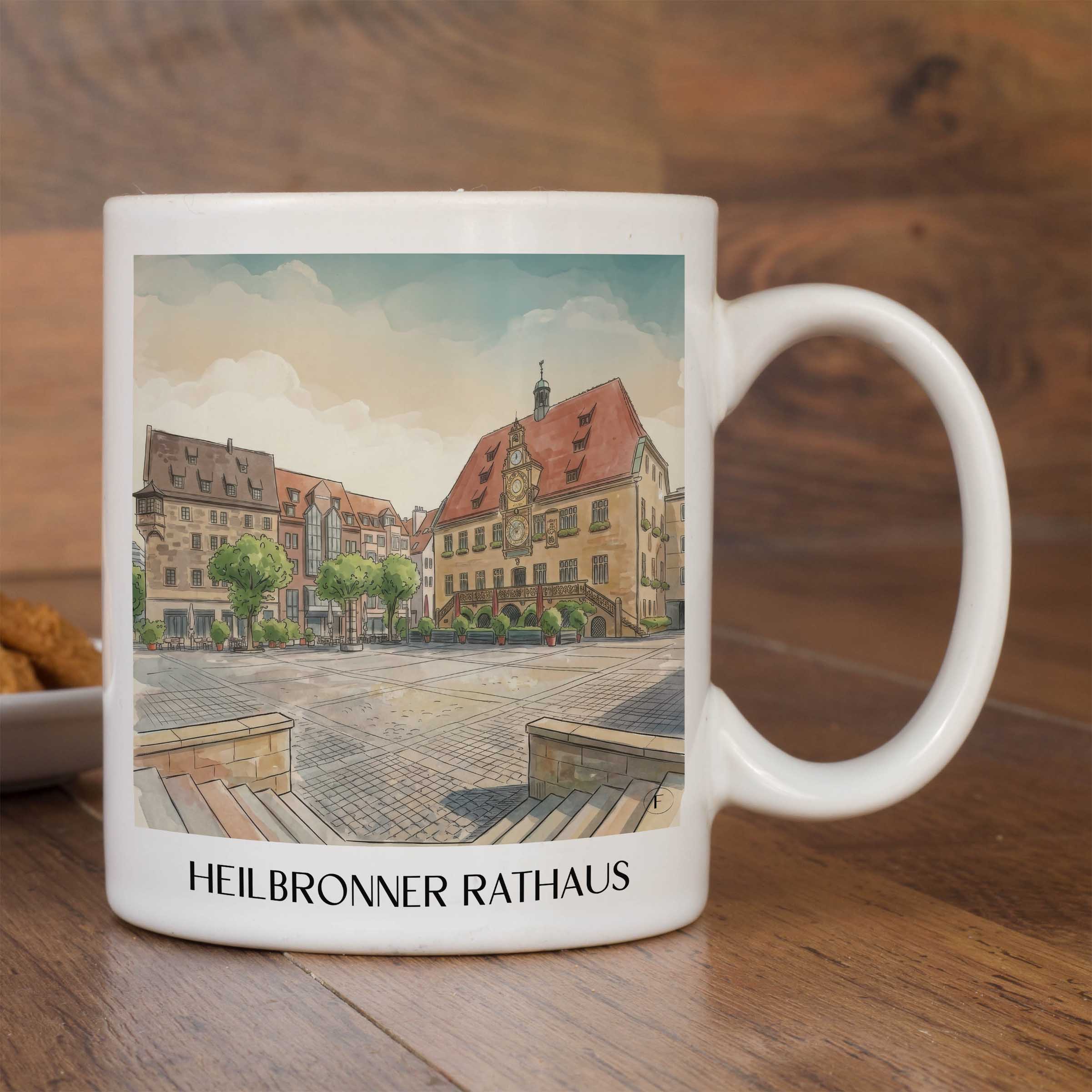 rathaus-heilbronn-deutschland-kaffeebecher-aquarell