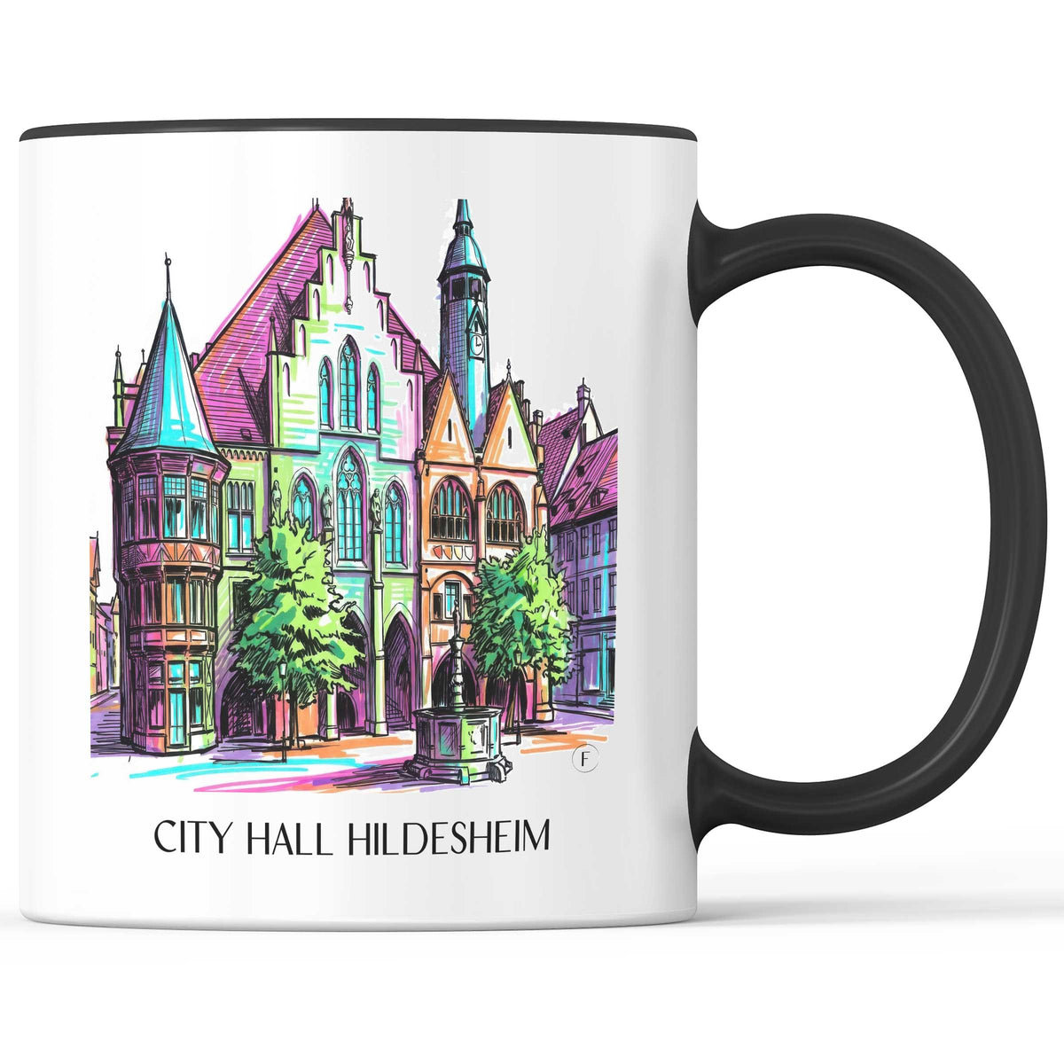 Rathaus Kaffeebecher - Hildesheim - Deutschland Becher - Kaffeetasse im Tag Graffiti Stil - favplace