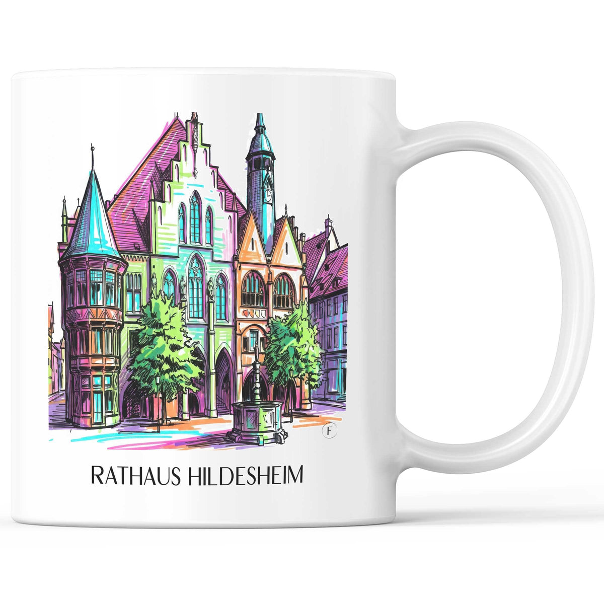 Rathaus Kaffeebecher - Hildesheim - Deutschland Becher - Kaffeetasse im Tag Graffiti Stil - favplace