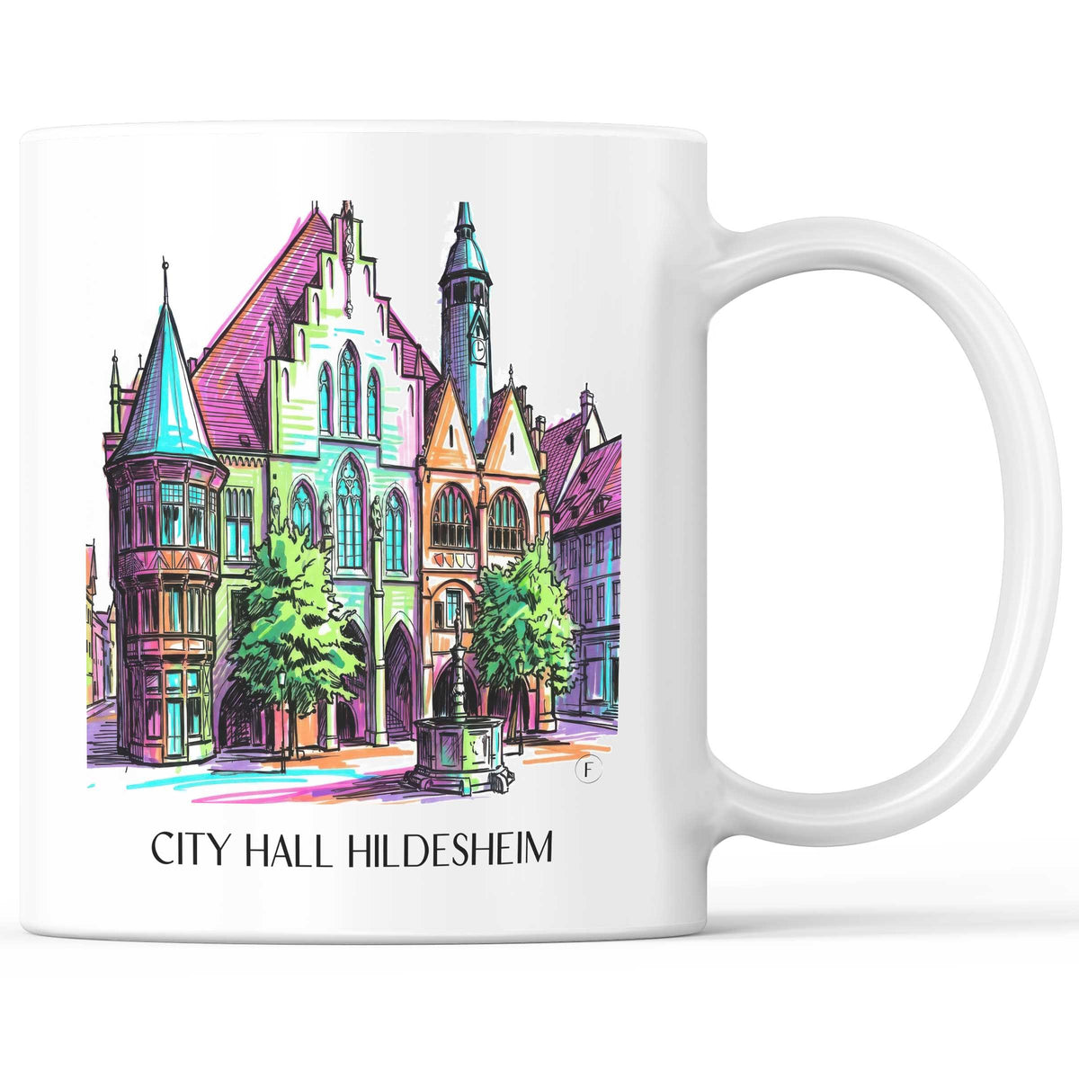 Rathaus Kaffeebecher - Hildesheim - Deutschland Becher - Kaffeetasse im Tag Graffiti Stil - favplace