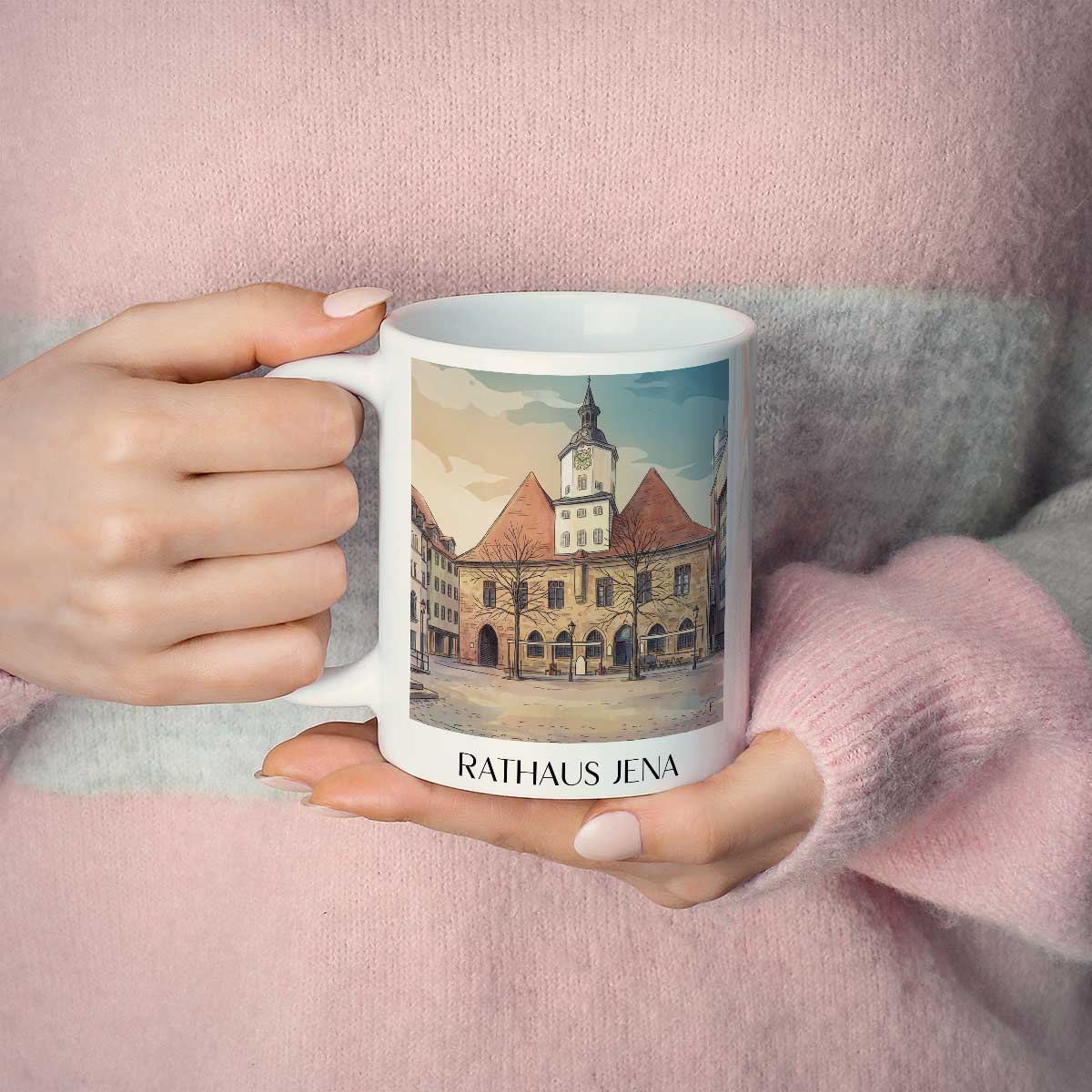 rathaus-jena-deutschland-kaffeebecher-aquarell