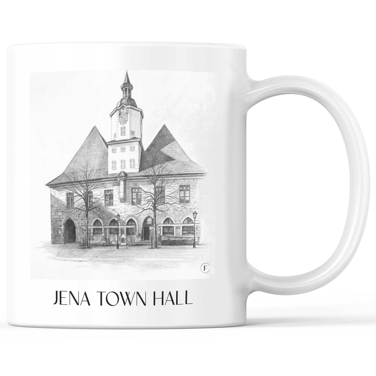 Rathaus Kaffeebecher - Jena - Deutschland Becher - Kaffeetasse im Zeichnung Stil