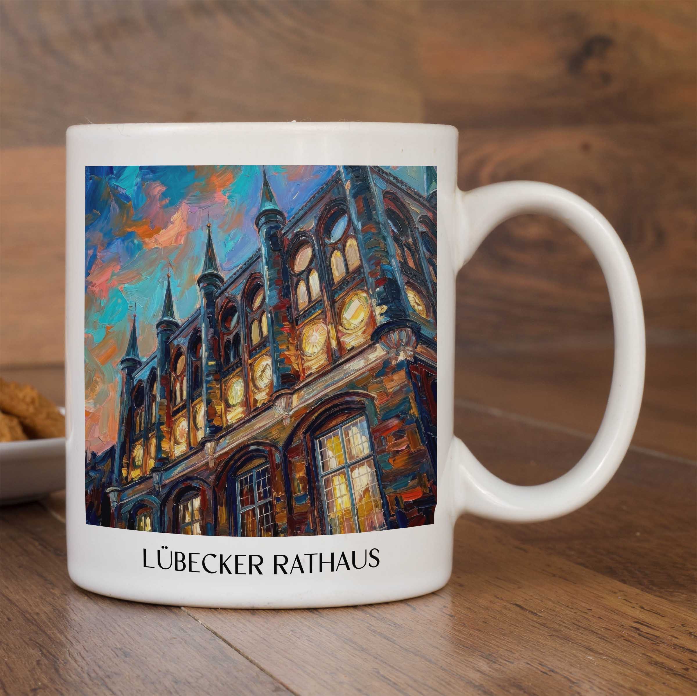 rathaus-lübeck-deutschland-kaffeebecher-oil-painting-oelgemaelde