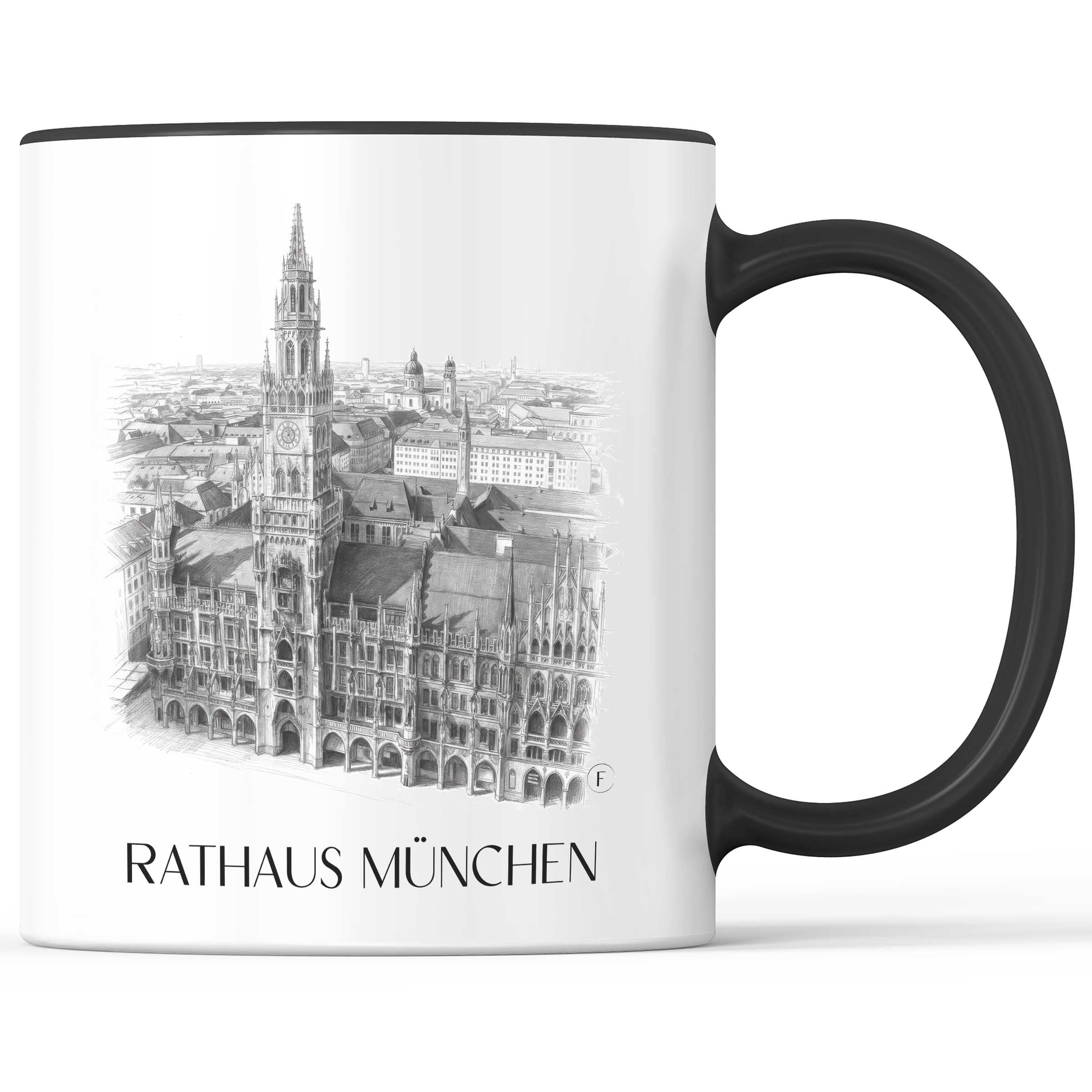 rathaus-münchen-deutschland-kaffeebecher-bleistift-zeichnung-drawing