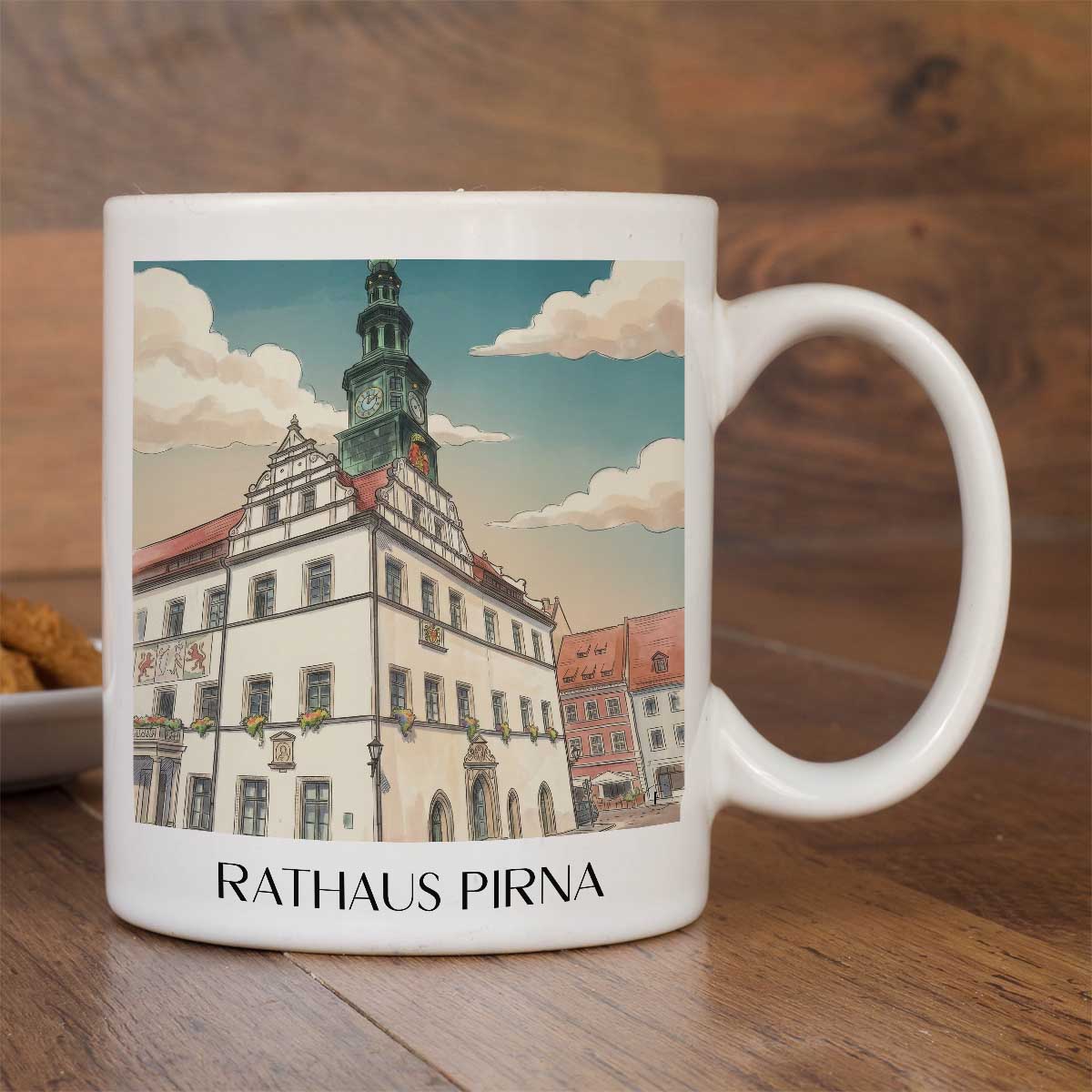 rathaus-pirna-deutschland-kaffeebecher-aquarell