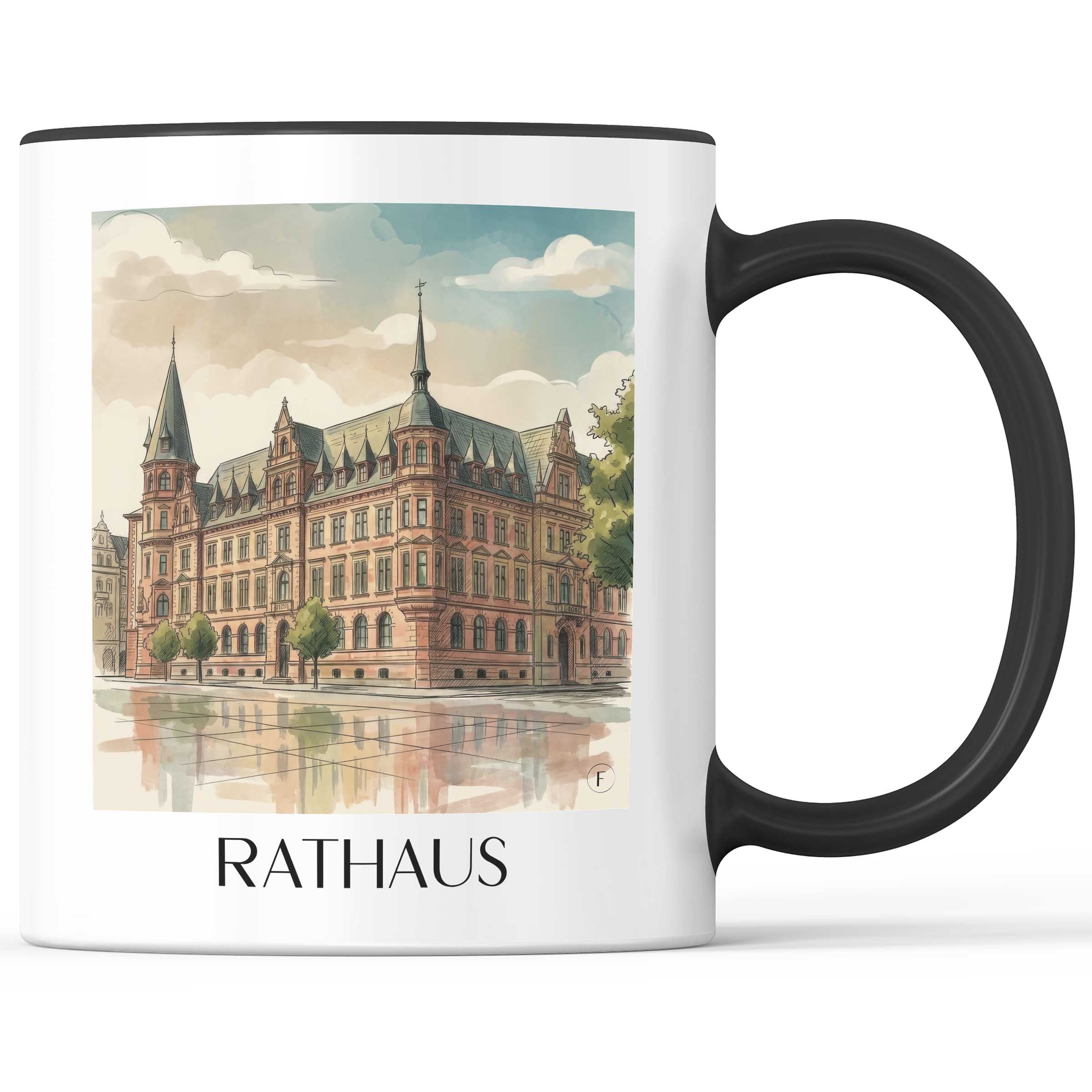 rathaus-wiesbaden-deutschland-kaffeebecher-aquarell