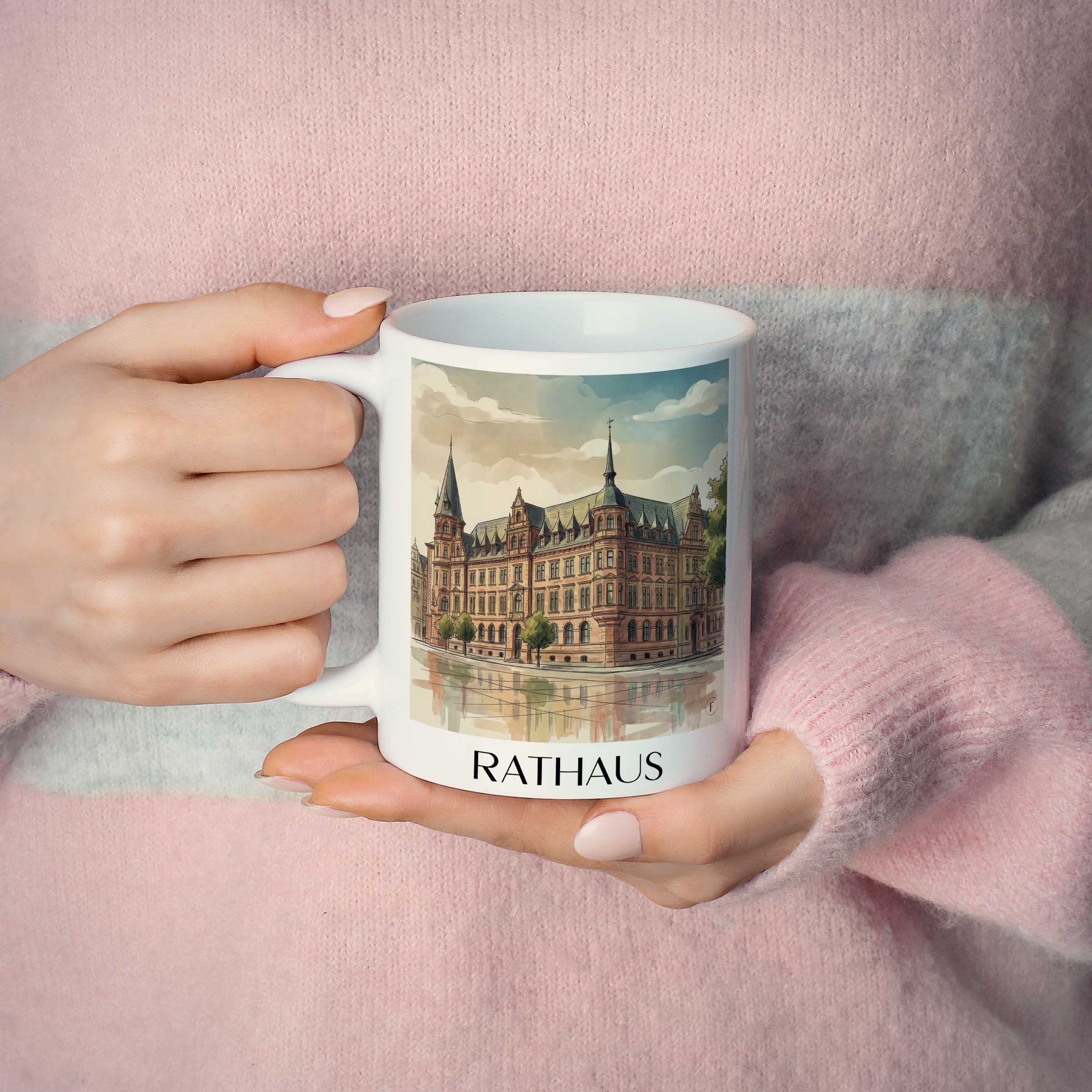 rathaus-wiesbaden-deutschland-kaffeebecher-aquarell