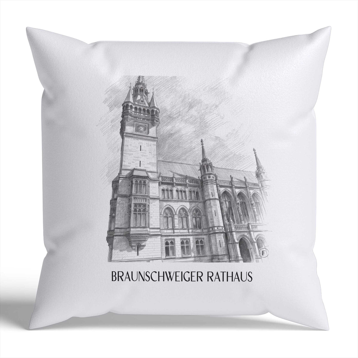 rathaus-braunschweig-deutschland-kissenbezug-bleistift-zeichnung-drawing