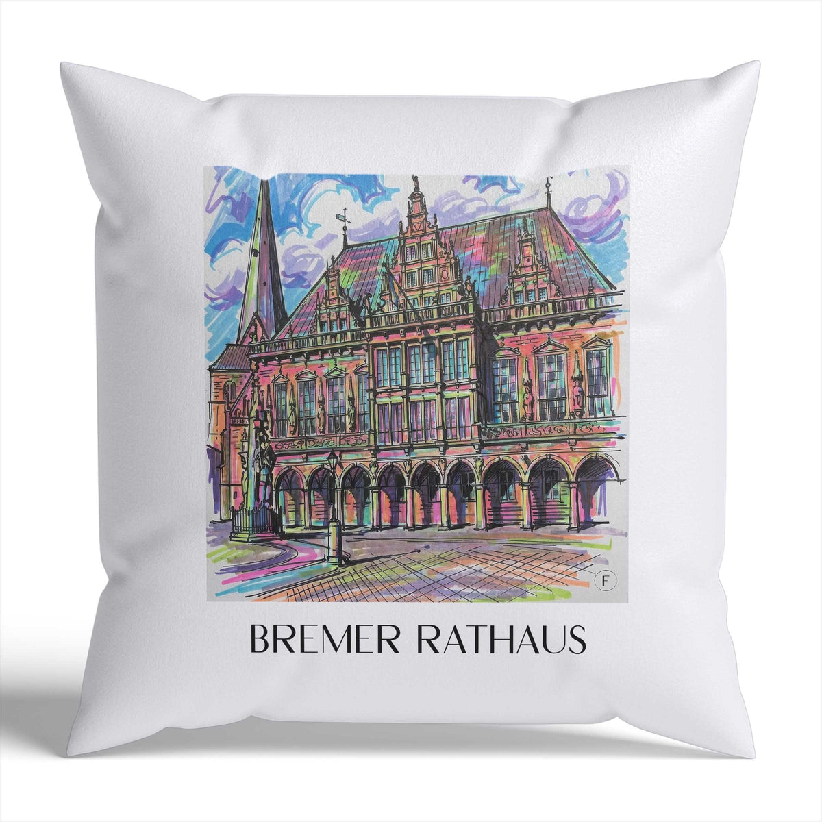 rathaus-bremen-deutschland-kissenbezug-graffiti