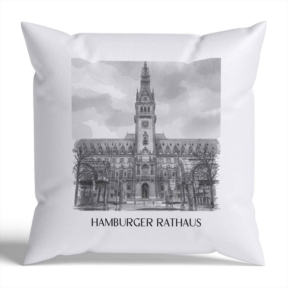 rathaus-hamburg-deutschland-kissenbezug-aquarell-schwarz-weiss