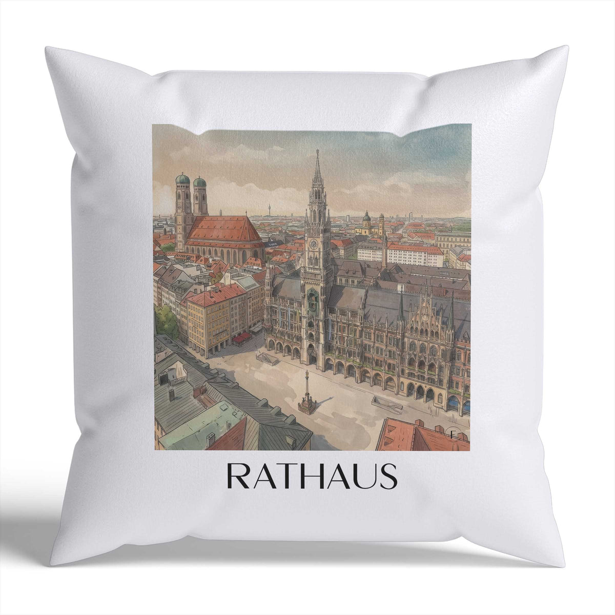 rathaus-münchen-deutschland-kissenbezug-aquarell
