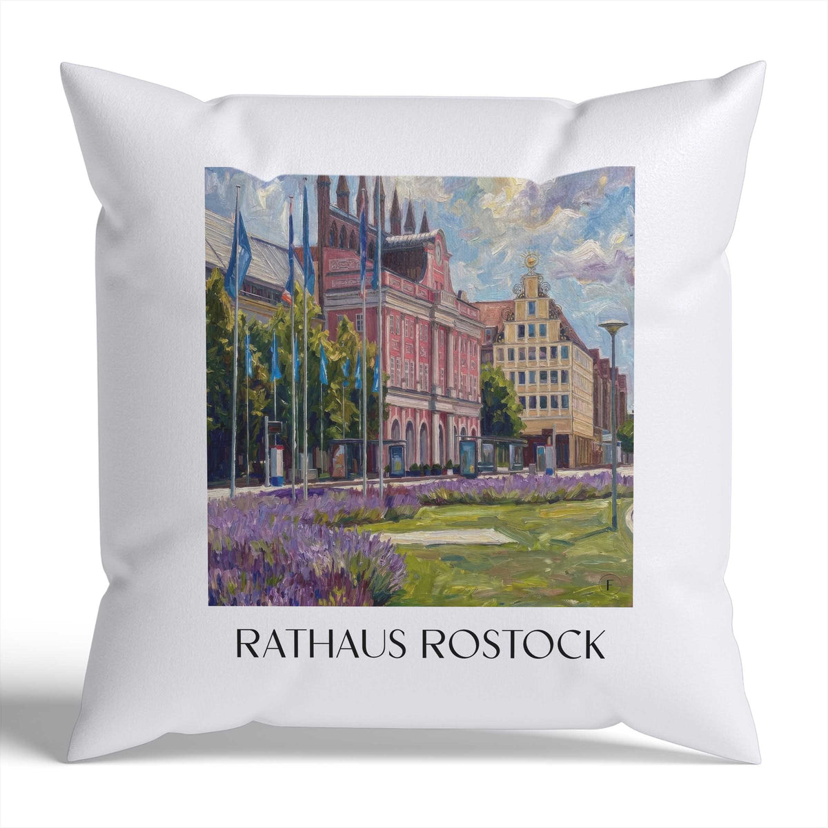 rathaus-rostock-deutschland-kissenbezug-oil-painting-oelgemaelde