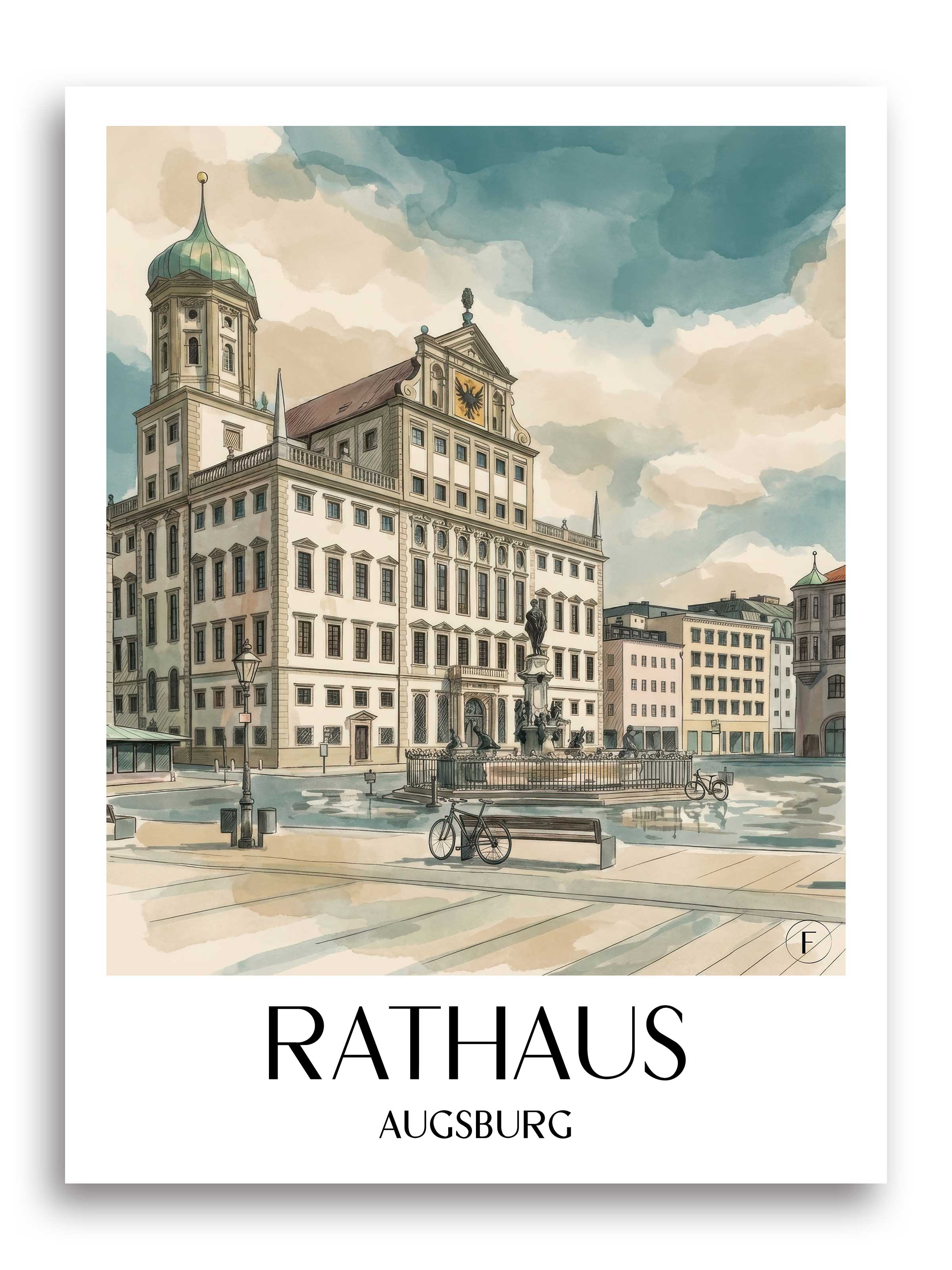 rathaus-augsburg-deutschland-und-deutschland-poster-aquarell