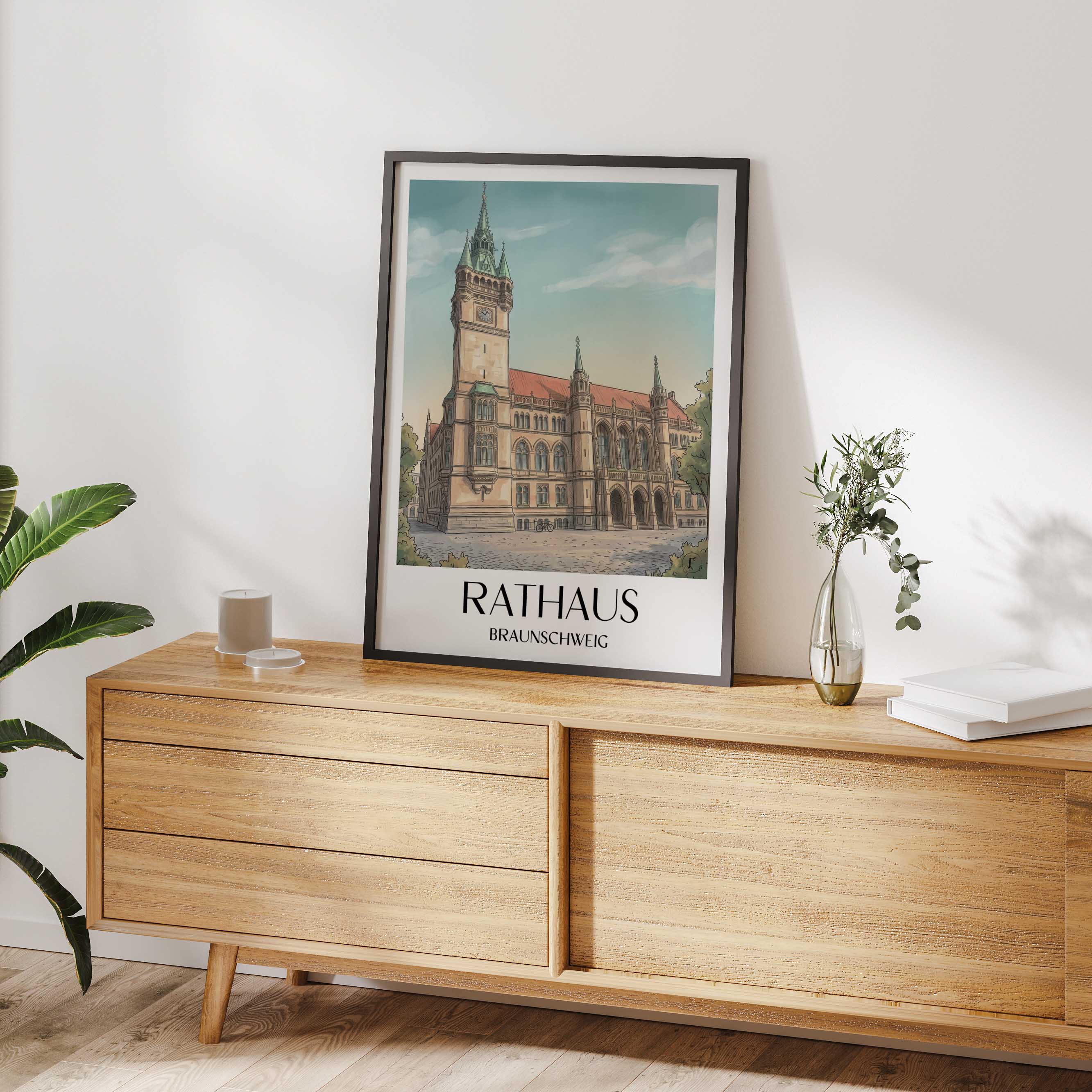 rathaus-braunschweig-deutschland-poster-aquarell