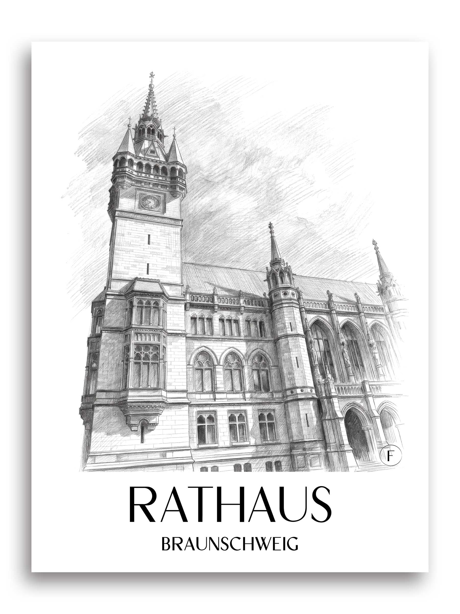 rathaus-braunschweig-deutschland-poster-bleistift-zeichnung-drawing