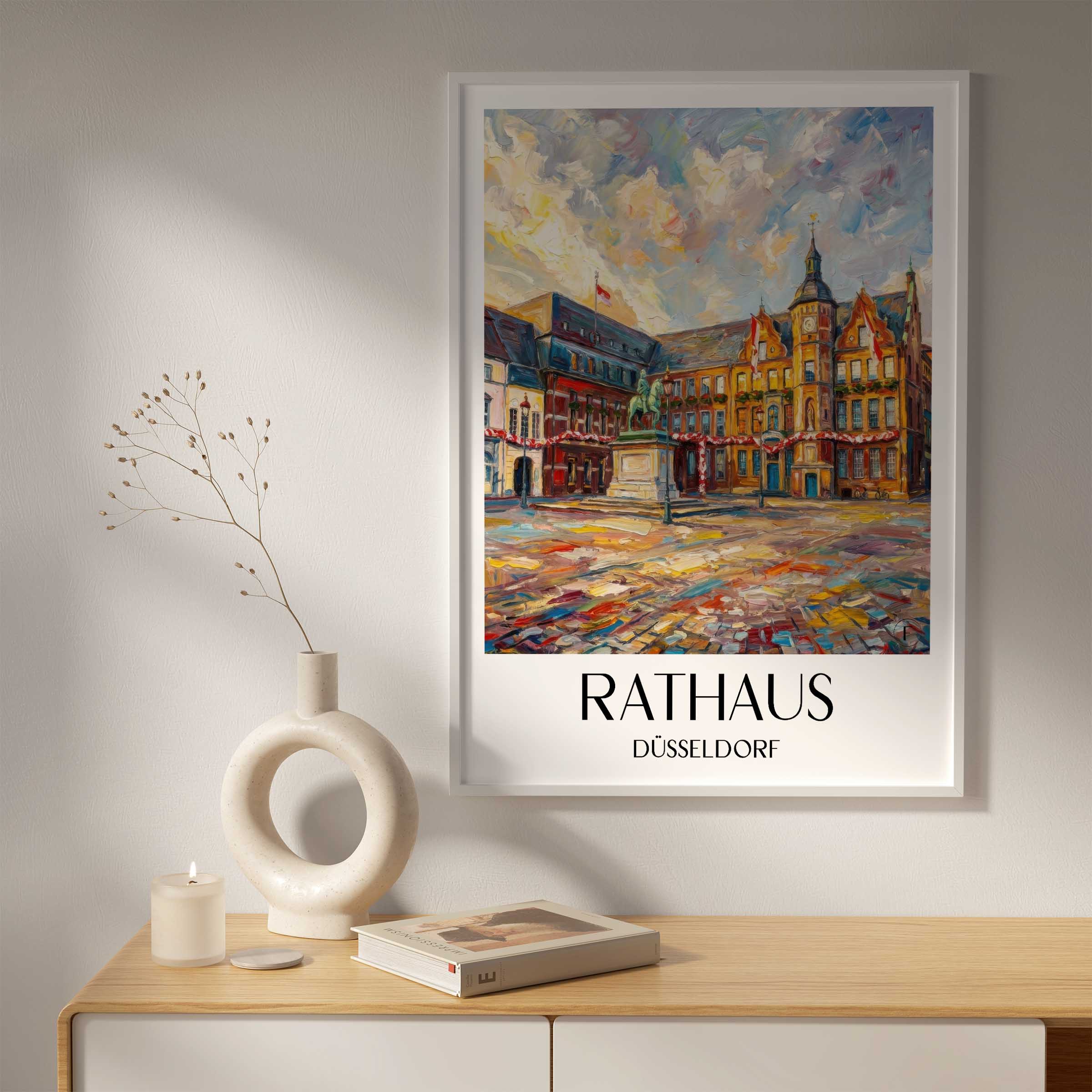 rathaus-düsseldorf-deutschland-poster-oil-painting-oelgemaelde