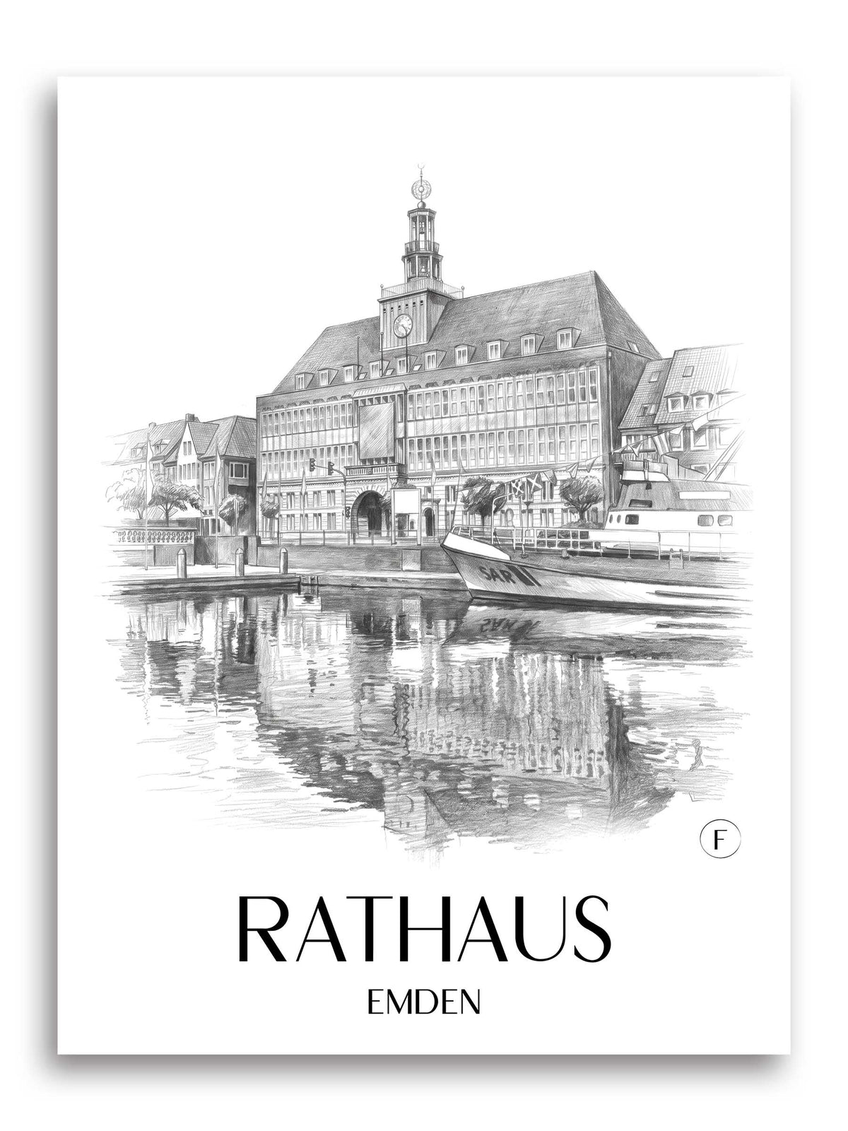 rathaus-emden-deutschland-poster-bleistift-zeichnung-drawing