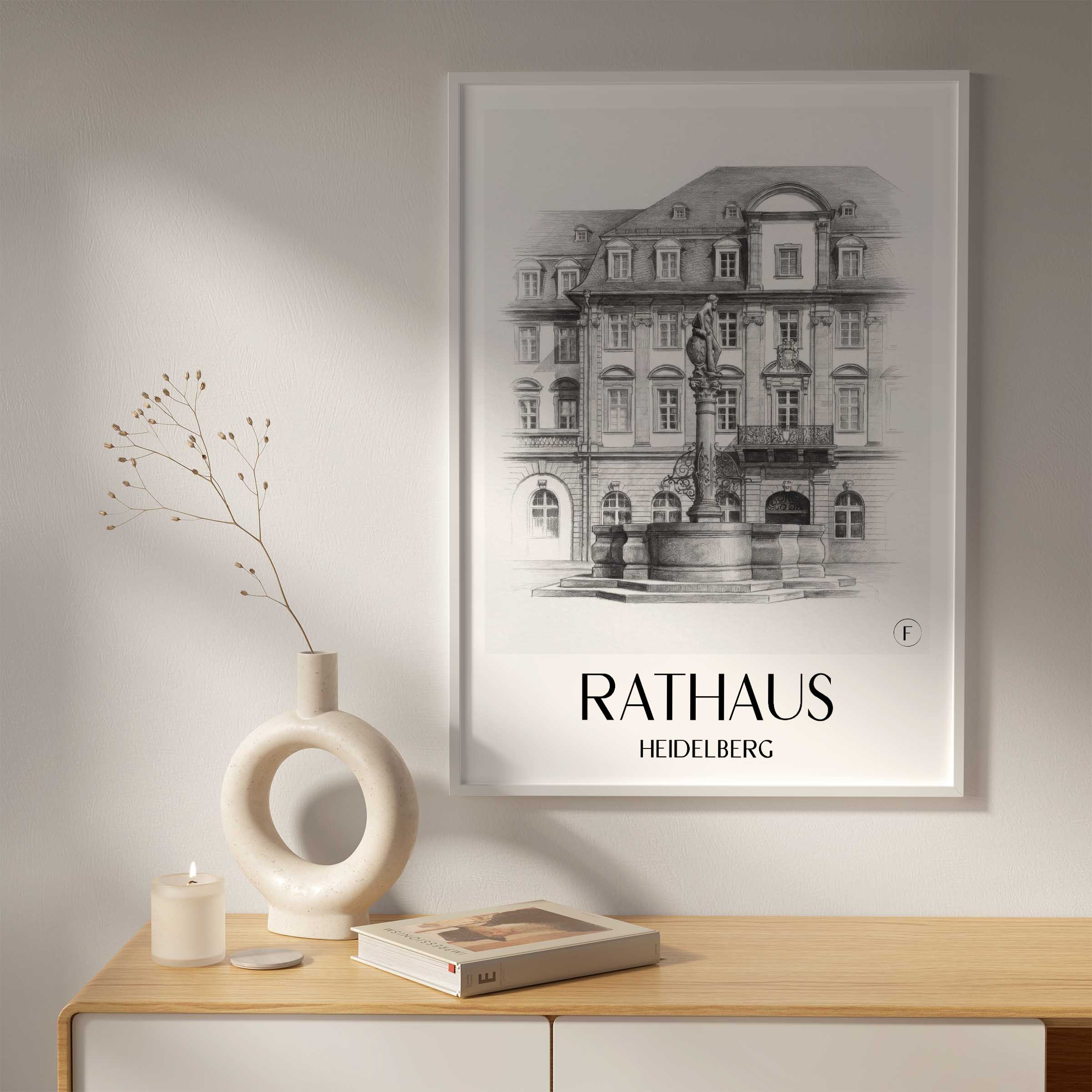 rathaus-heidelberg-deutschland-poster-bleistift-zeichnung-drawing