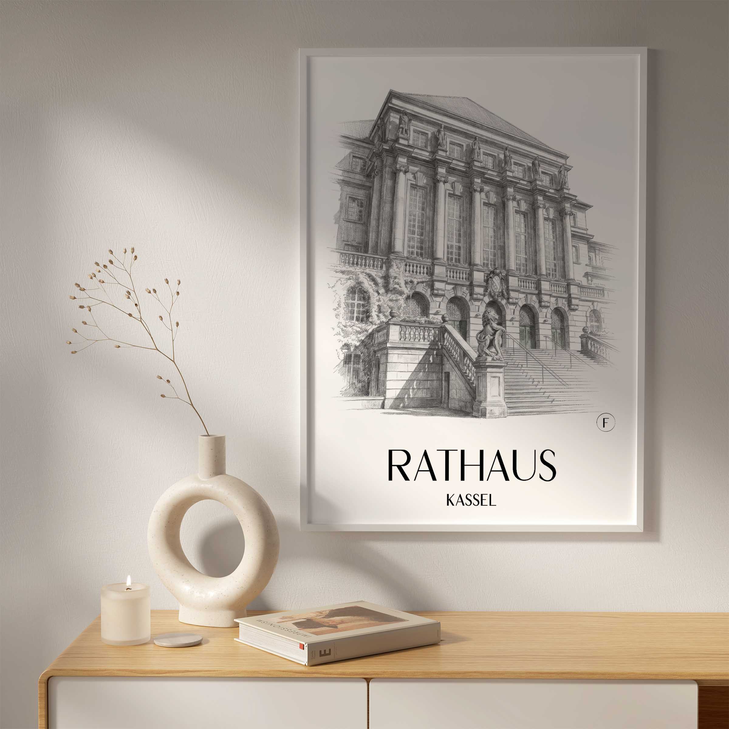 rathaus-kassel-deutschland-poster-bleistift-zeichnung-drawing