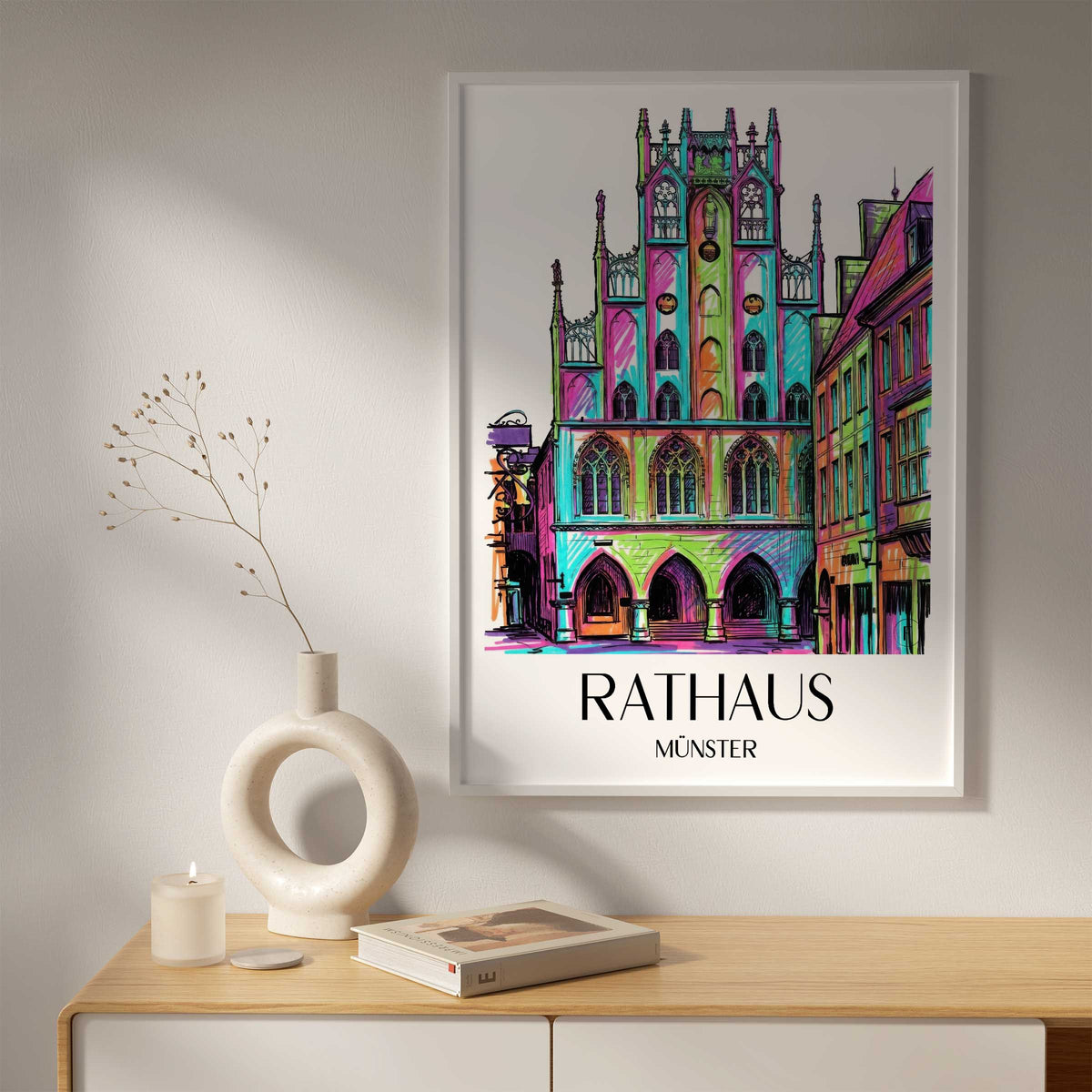 rathaus-münster-deutschland-poster-graffiti