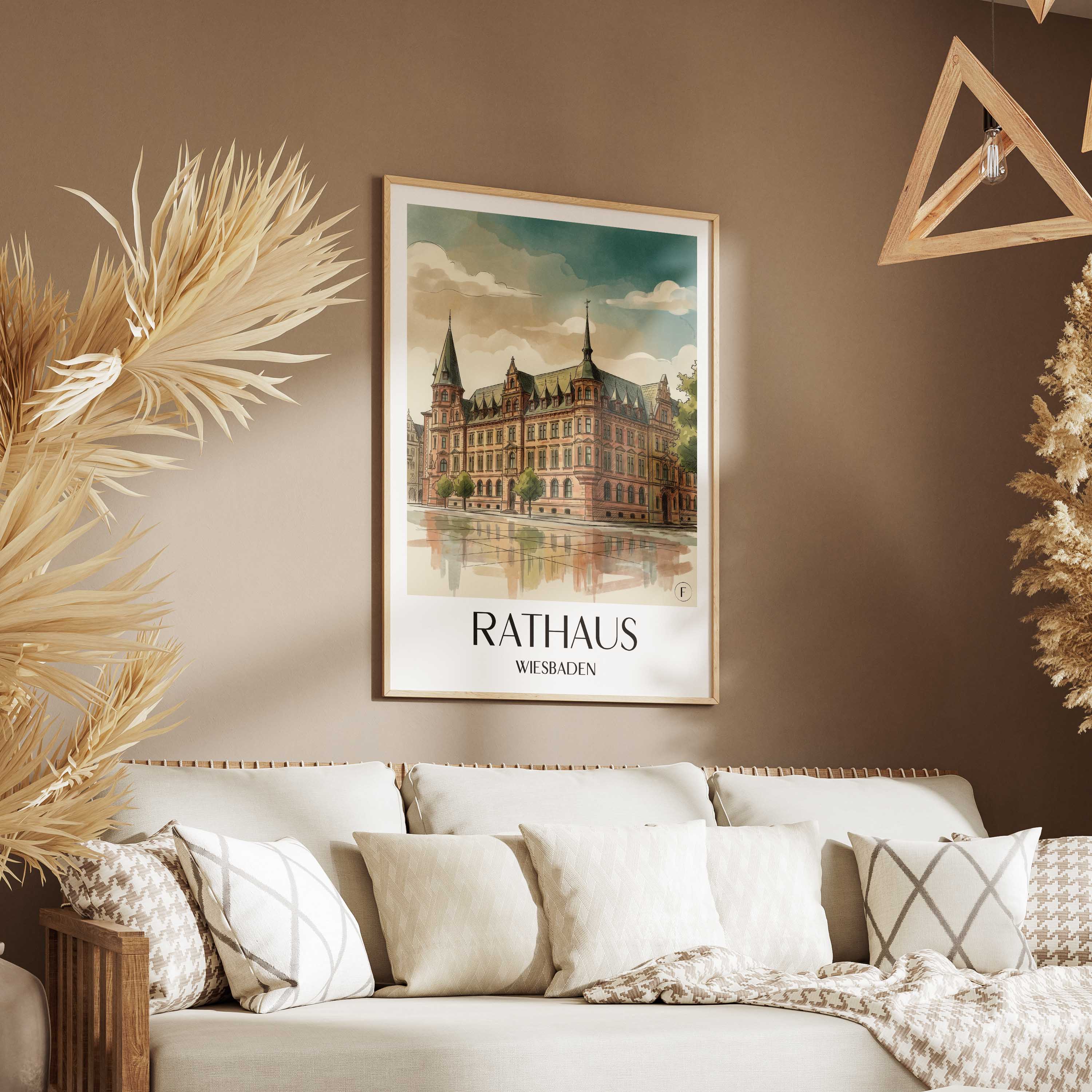 rathaus-wiesbaden-deutschland-poster-aquarell