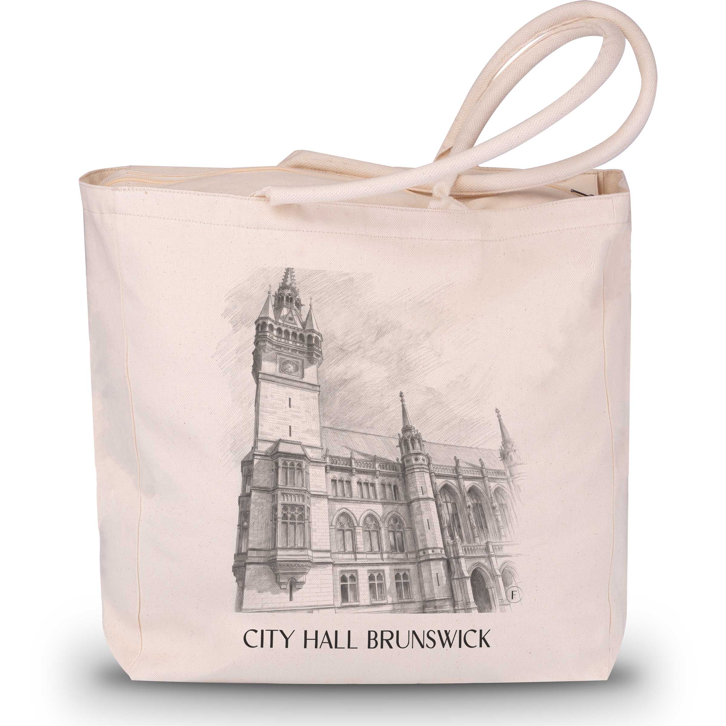 Rathaus Shopping Tasche - Braunschweig - Deutschland Tote Bag - Einkaufstasche im Zeichnung Stil