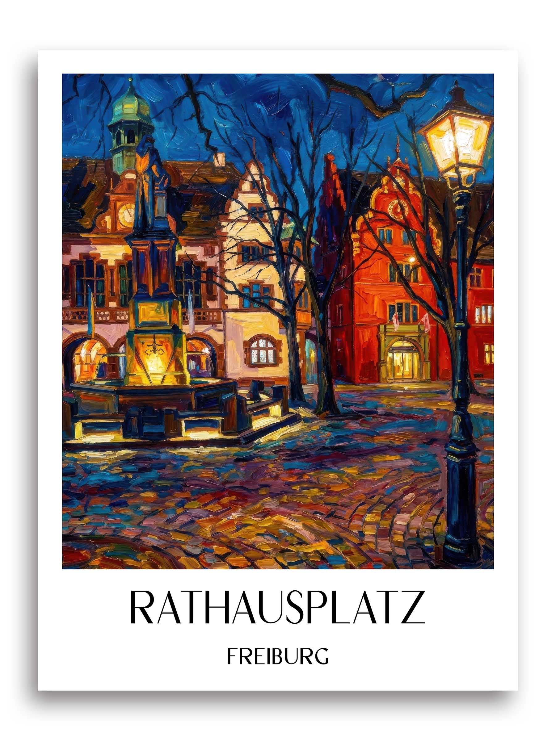 rathausplatz-freiburg-deutschland-poster-oil-painting-oelgemaelde