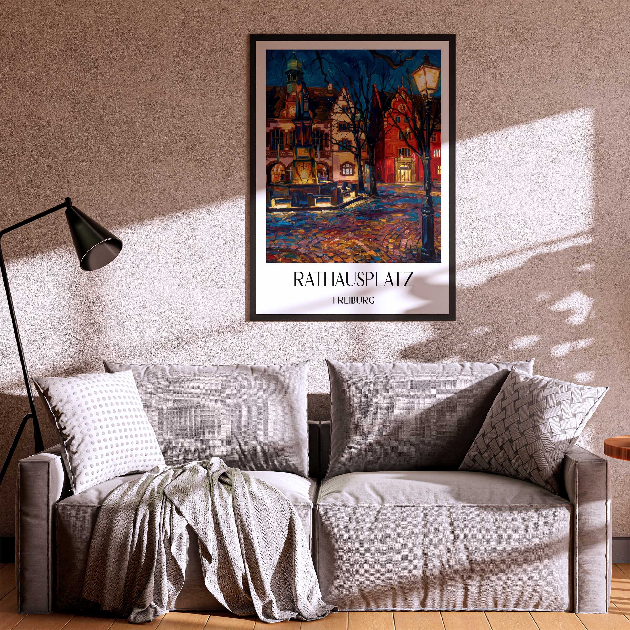 rathausplatz-freiburg-deutschland-poster-oil-painting-oelgemaelde