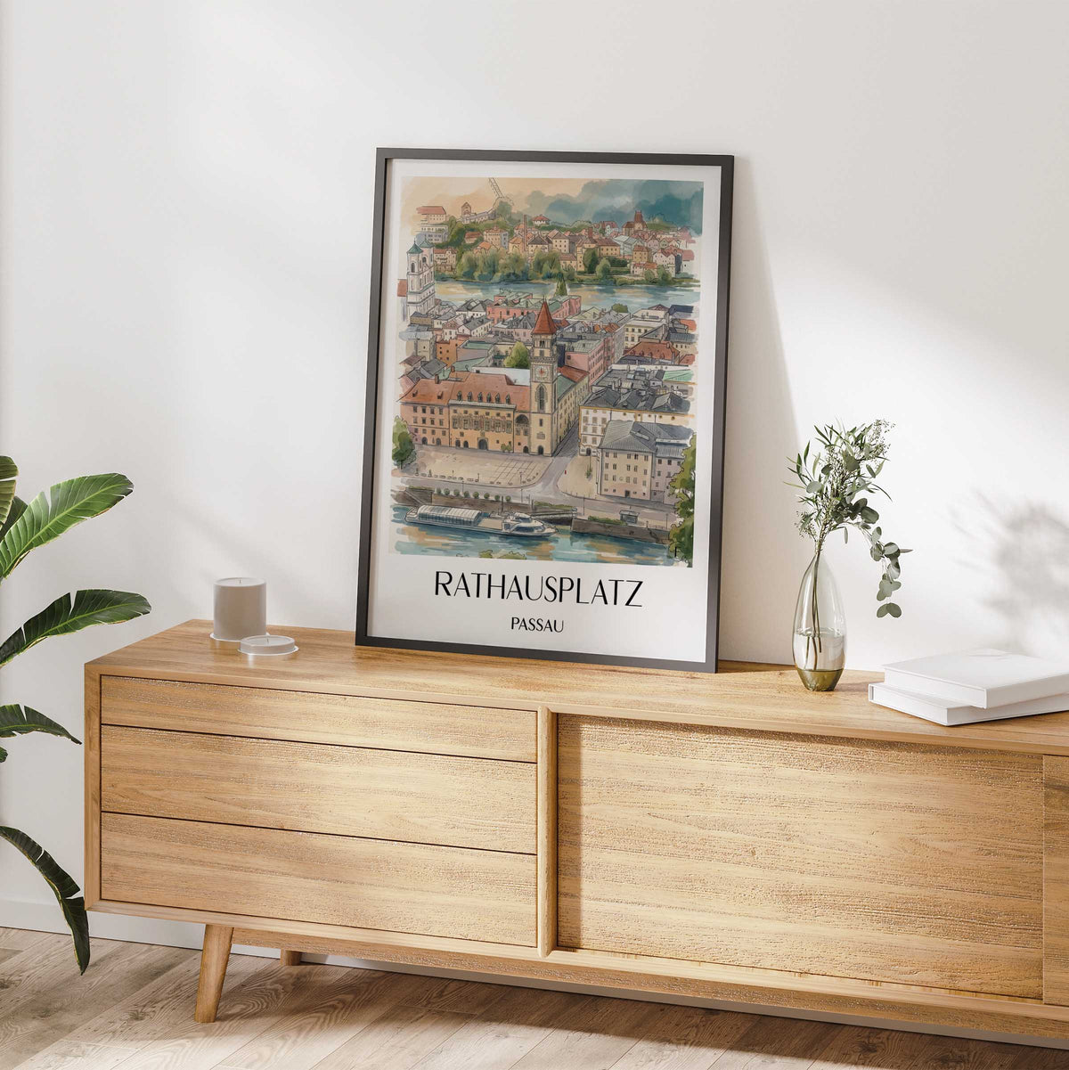 rathausplatz-passau-deutschland-poster-aquarell