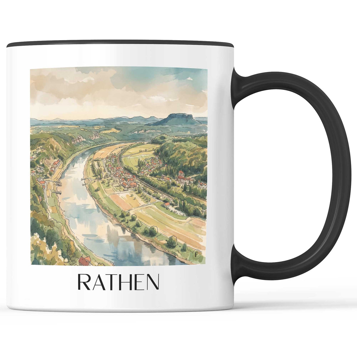 rathen-sächsische-schweiz-deutschland-kaffeebecher-aquarell