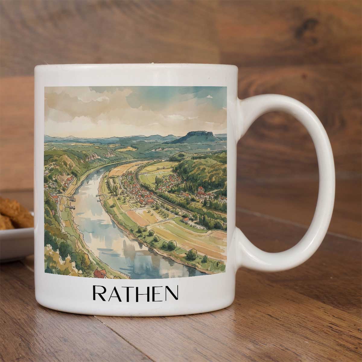rathen-sächsische-schweiz-deutschland-kaffeebecher-aquarell