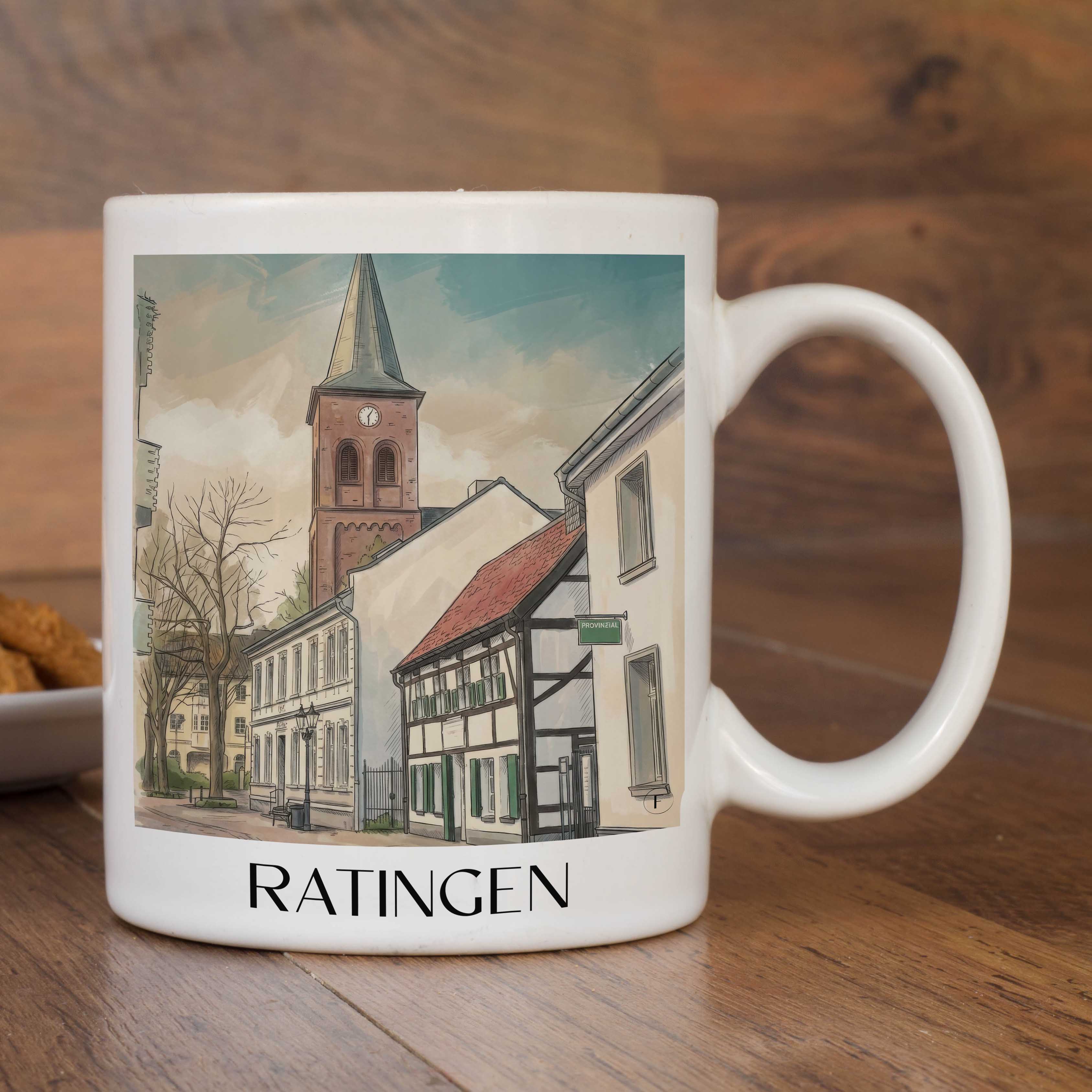 ratingen-deutschland-kaffeebecher-aquarell