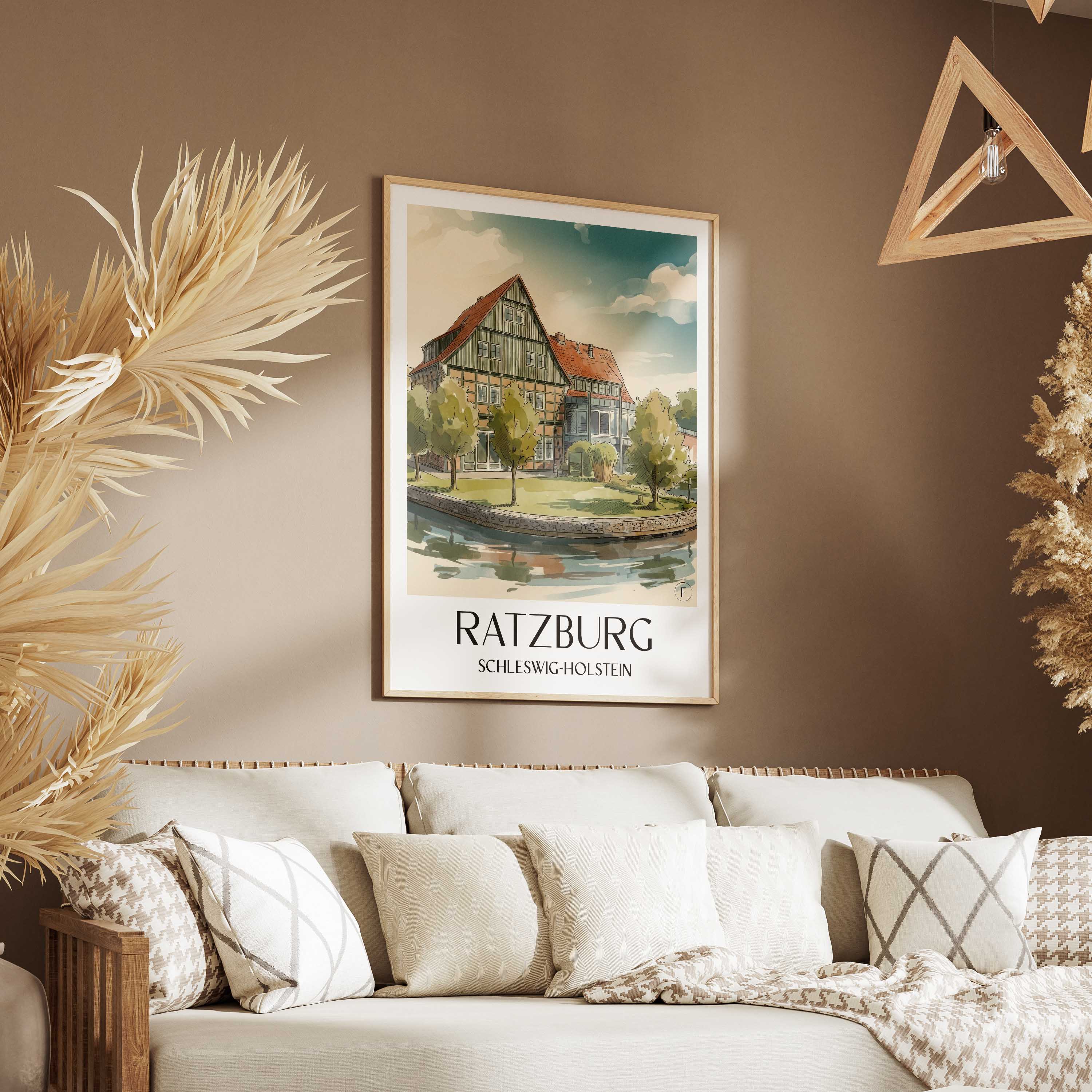 ratzburg-schleswig-holstein-deutschland-poster-aquarell