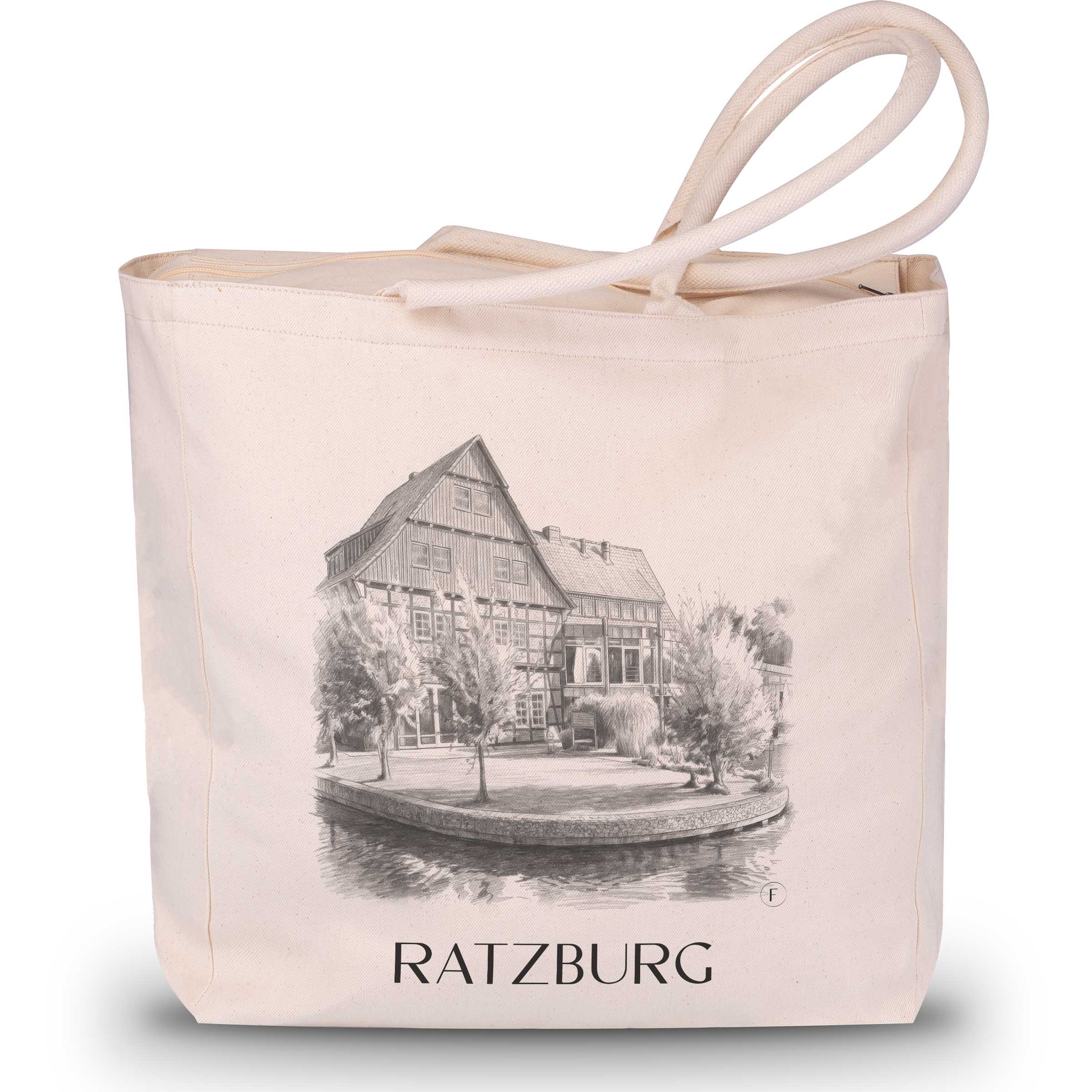 ratzburg-schleswig-holstein-deutschland-einkaufstasche-bleistift-zeichnung-drawing